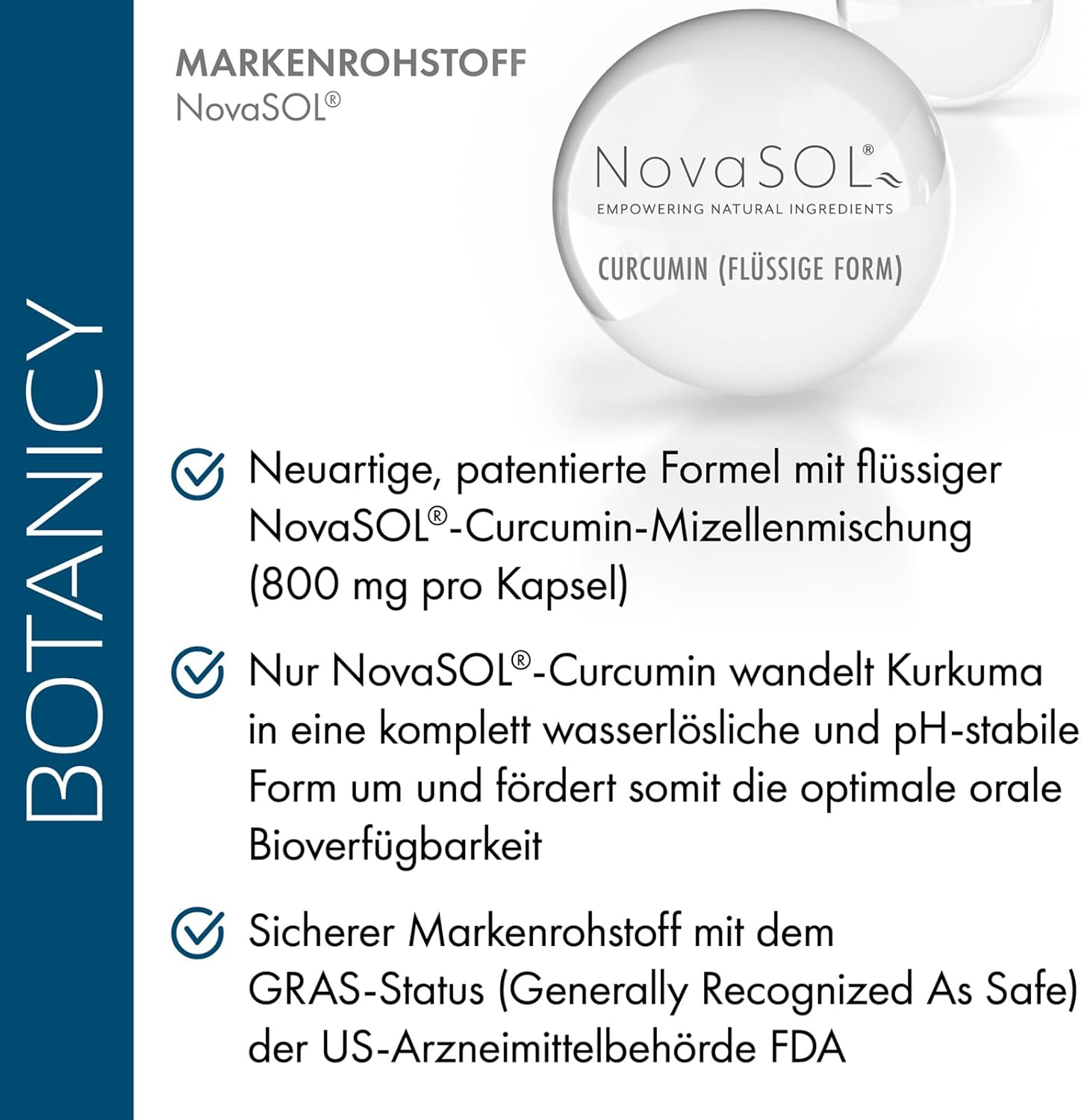 Thumbnail 2 de BOTANICY Curcuma forte – 30 Kurkuma-Kapseln mit NovaSOL Curcumin, Vitamin C & D