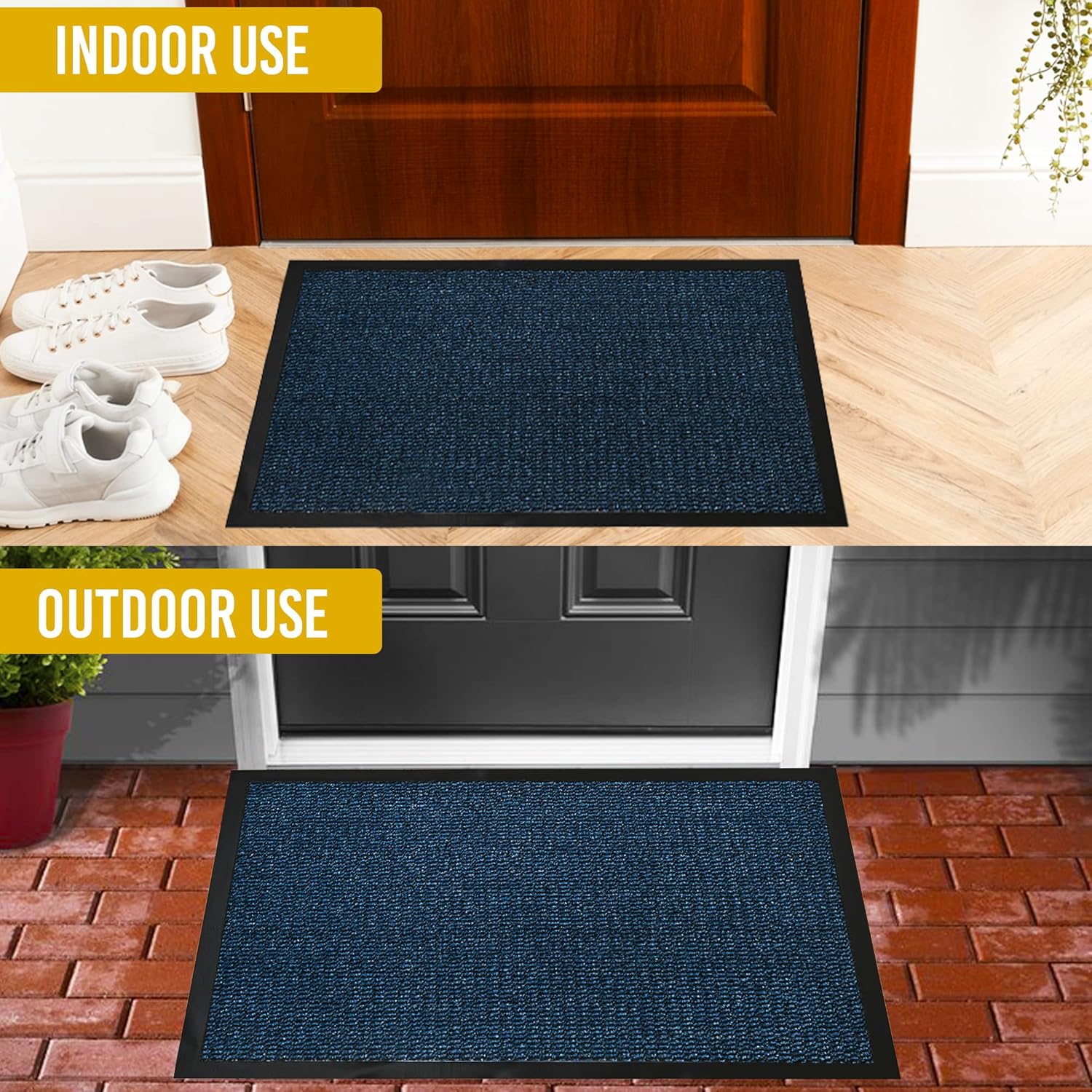 Thumbnail 6 de Homatz Indoor Door Mat (Heavy Duty Rubber) 60x90cm – Non-Slip, Washable Dirt Trapper