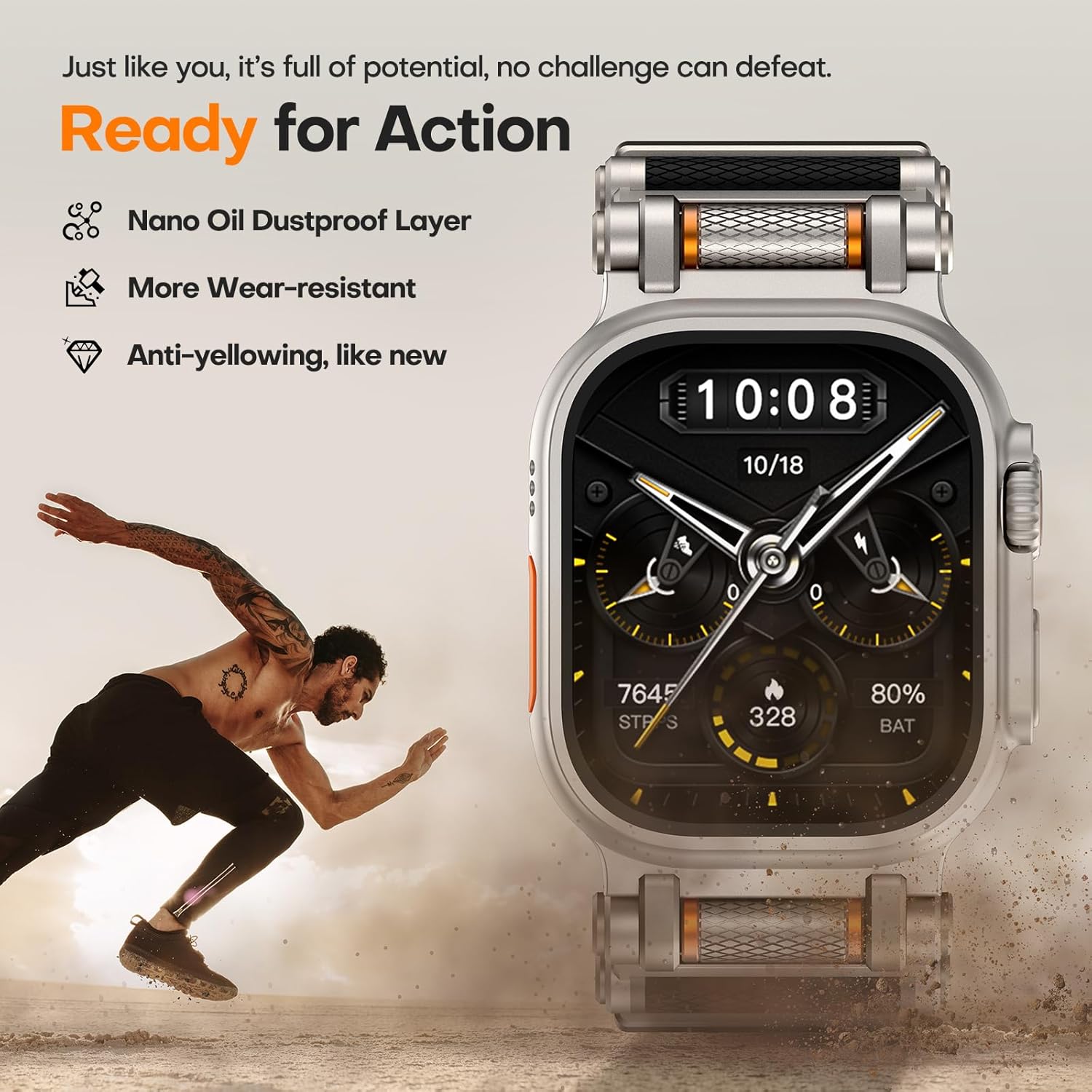 Thumbnail 5 de TAURI Silicone Apple Watch Ultra 49mm Strap
