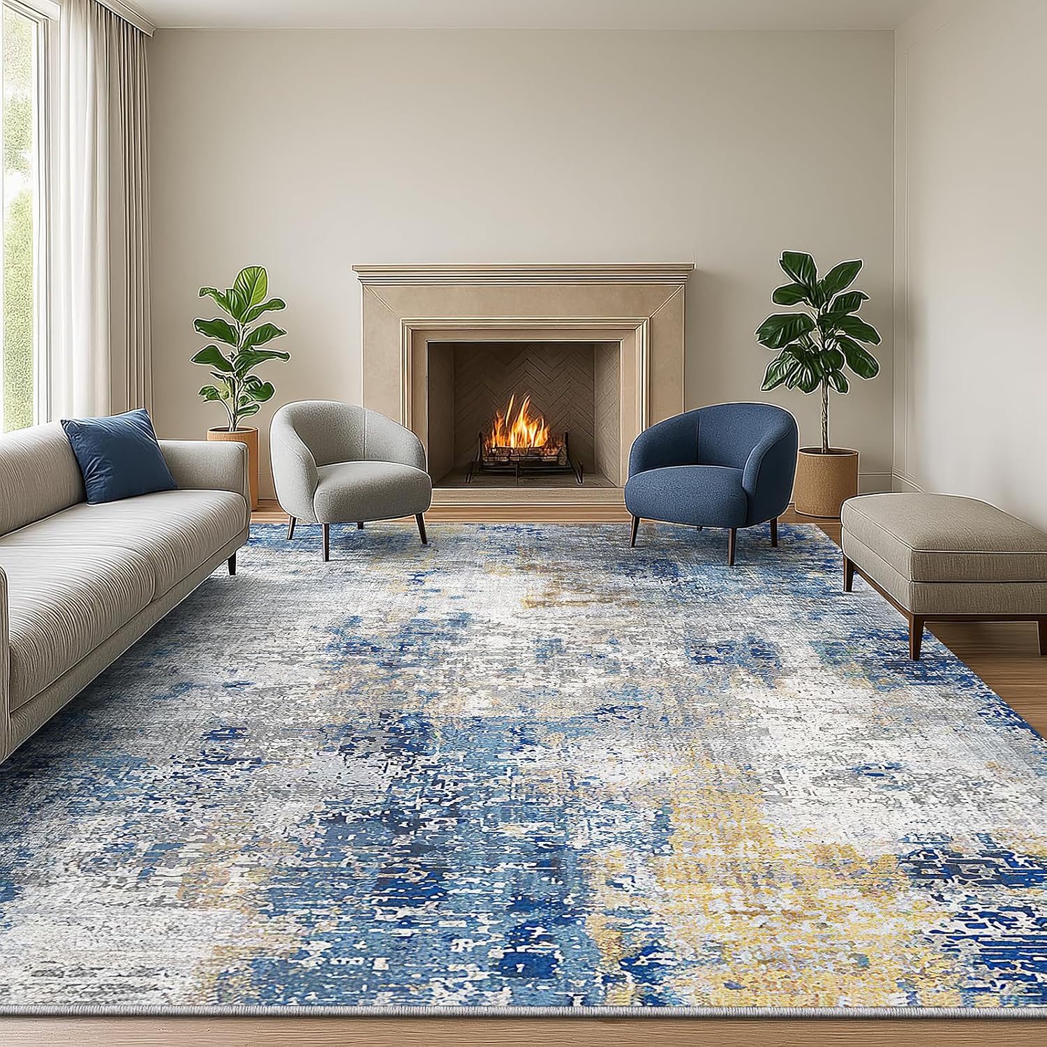 Detalle de SOANNY Living Room Rug 200x290 cm low pile