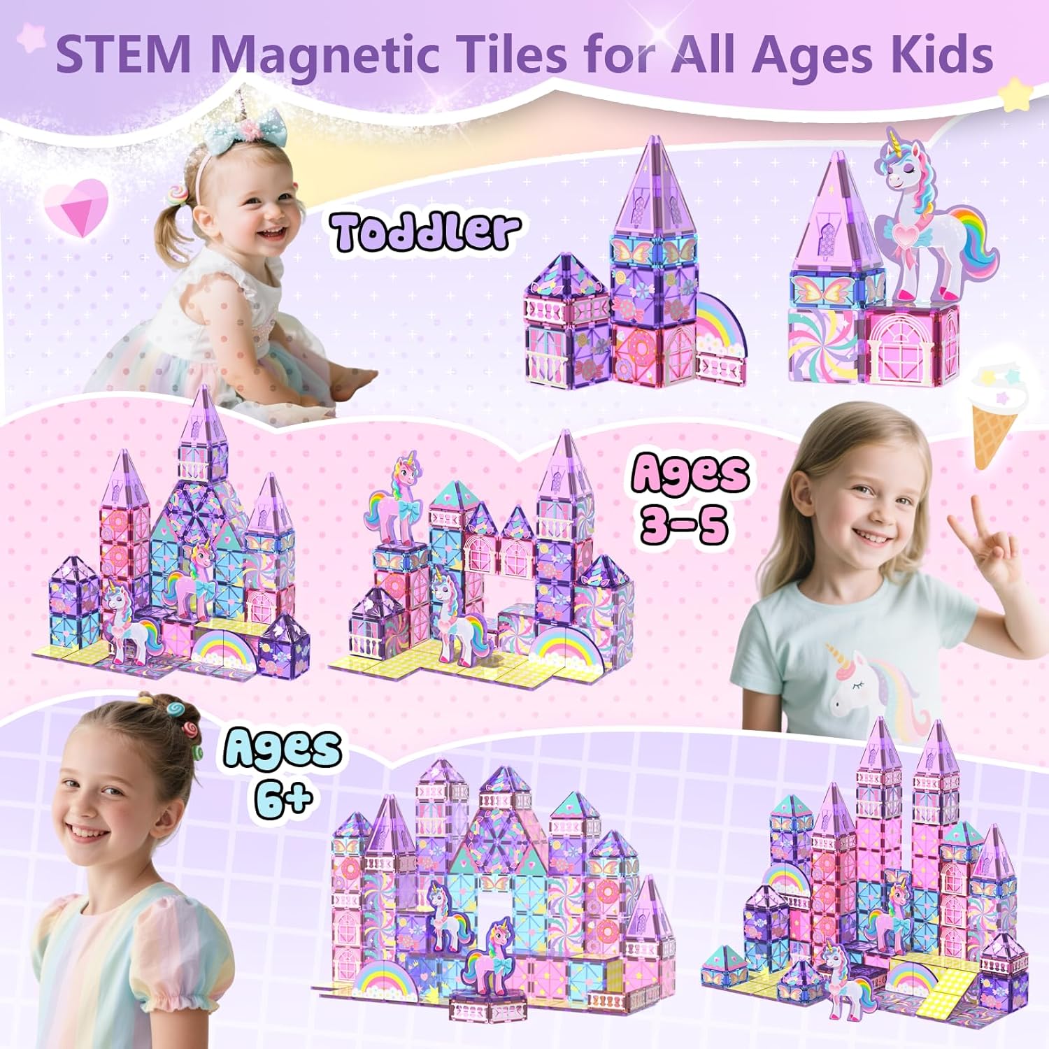 Detalle 2 de GobiDex Magnetic Building Blocks Unicorn Toys for Kids 🧩