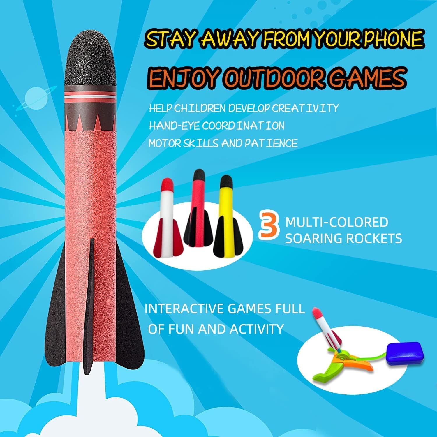 Detalle de TODARRUN Fun Catapult Rocket Launcher for Kids 🚀