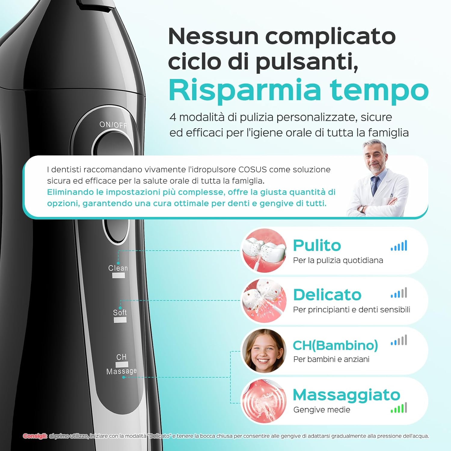 Detalle de COSLUS Idropulsore Dentale 300 ml 🦷