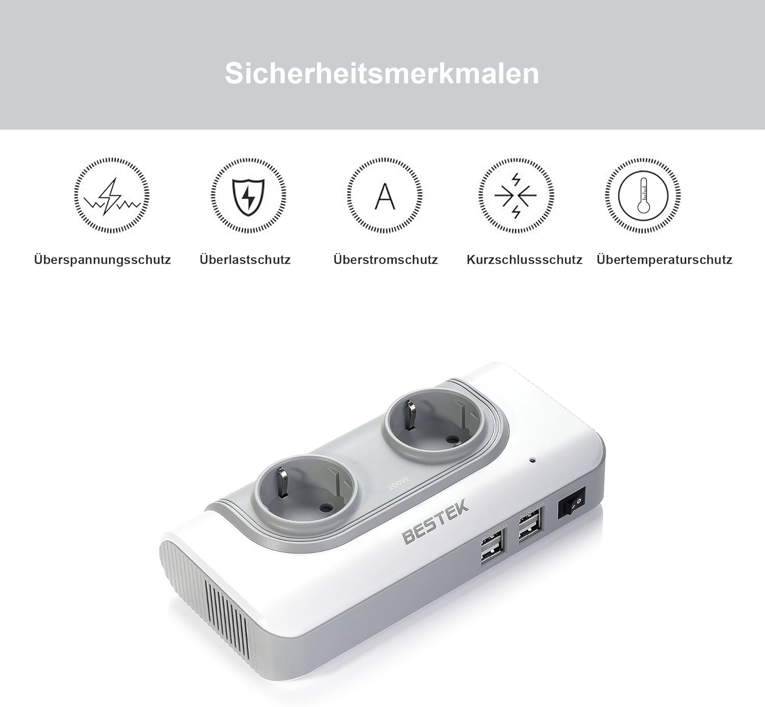 Thumbnail 2 de Convertitore universale 200W da 110V a 220V — Adattatore viaggio 🔌