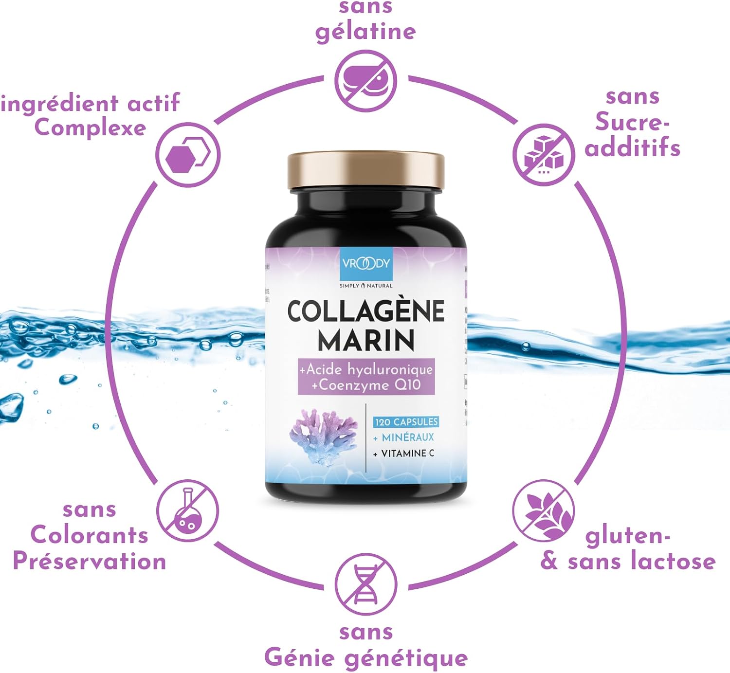 Detalle 2 de VROODY Premium Collagène Marin 1000mg