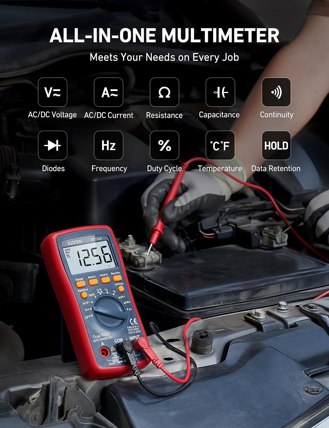 Detalle de AstroAI Digital Multimeter 132A