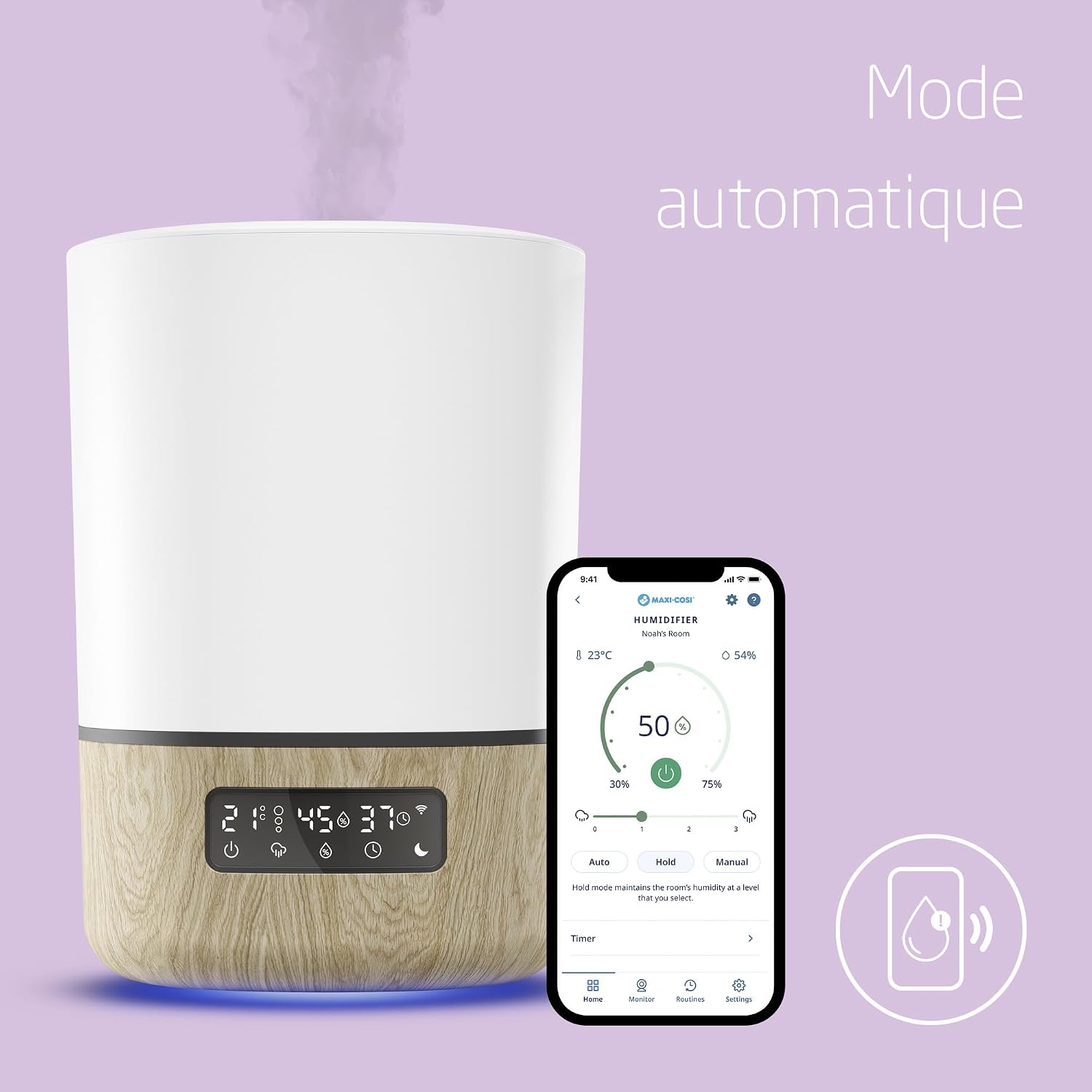 Thumbnail 4 de Maxi-Cosi Breathe de — humidificateur intelligent pour chambre de bébé avec brume et diffusion d’huiles essentielles