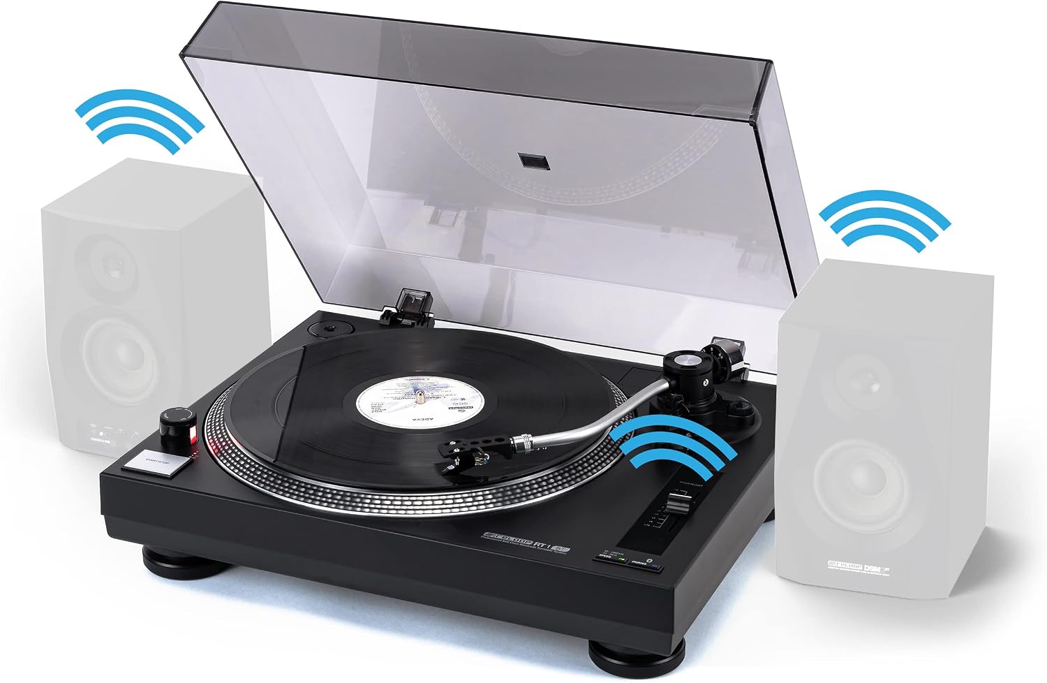 Detalle de Reloop RT-1 BT – gramofon paskowy Bluetooth z wkładką OM Black Ortofon