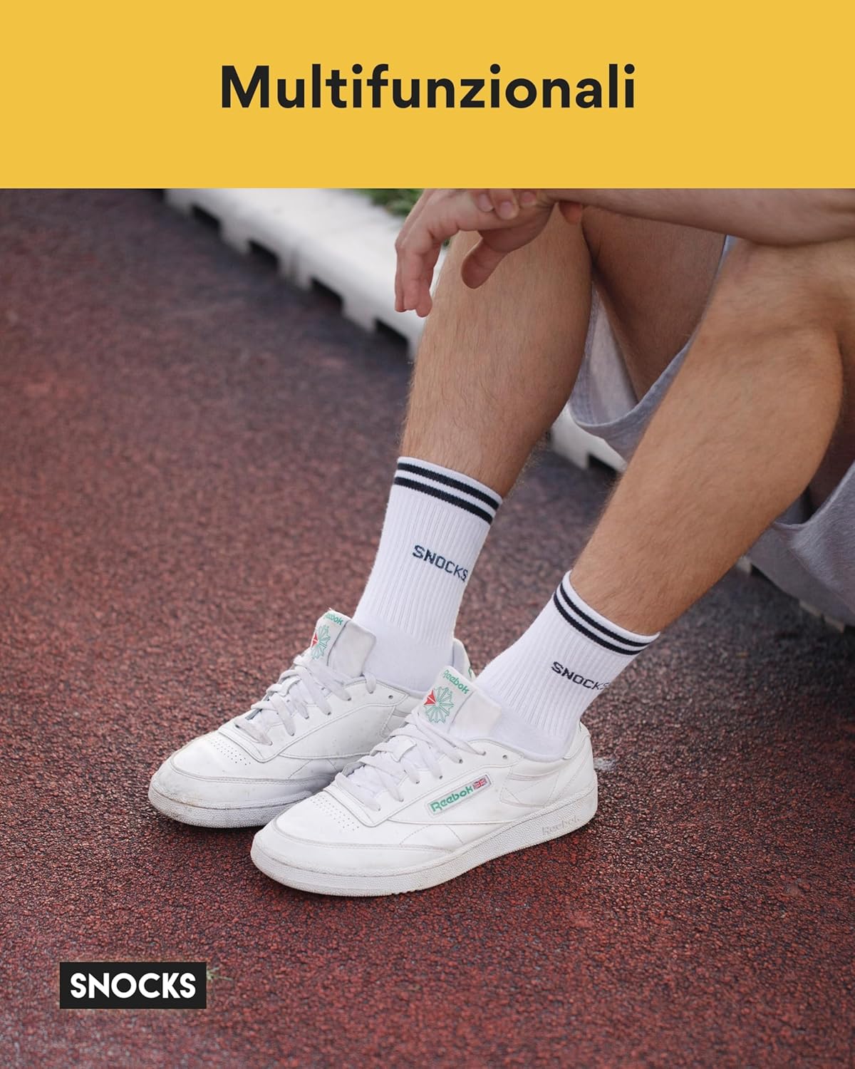 Thumbnail 3 de Snocks 4 paia di calze spugna antiampolla in cotone organico uomo & donna (taglia 35-50)