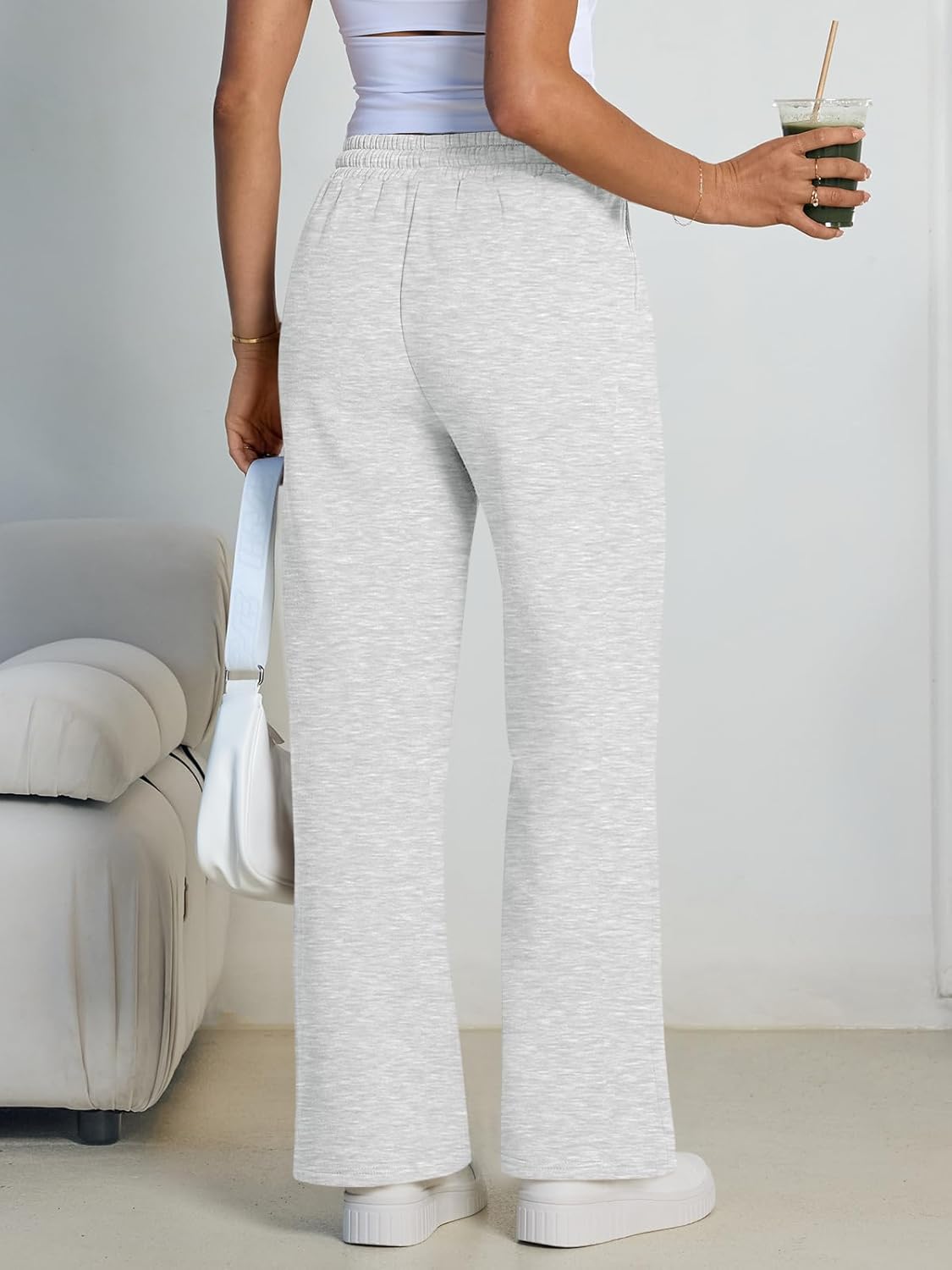 Detalle 2 de Trendy Queen Wide Leg Fleece Sweatpants