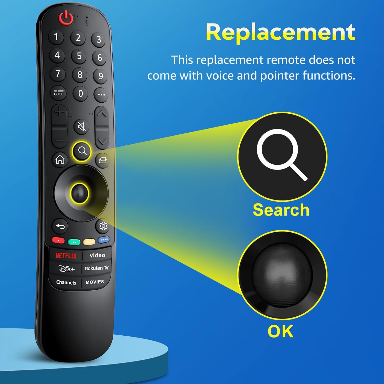 Thumbnail 4 de YOSUN Universal Fernbedienung für LG Fernseher per Infrarot – Ersatz für MR24GA, MR23GA, MR22GN, MR21GA