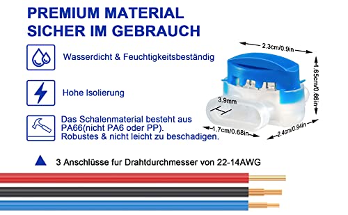 Thumbnail 3 de LEBEXY Kabelverbinder 20 Stück: Wasserdichte Gel-Füllung für Mähroboter