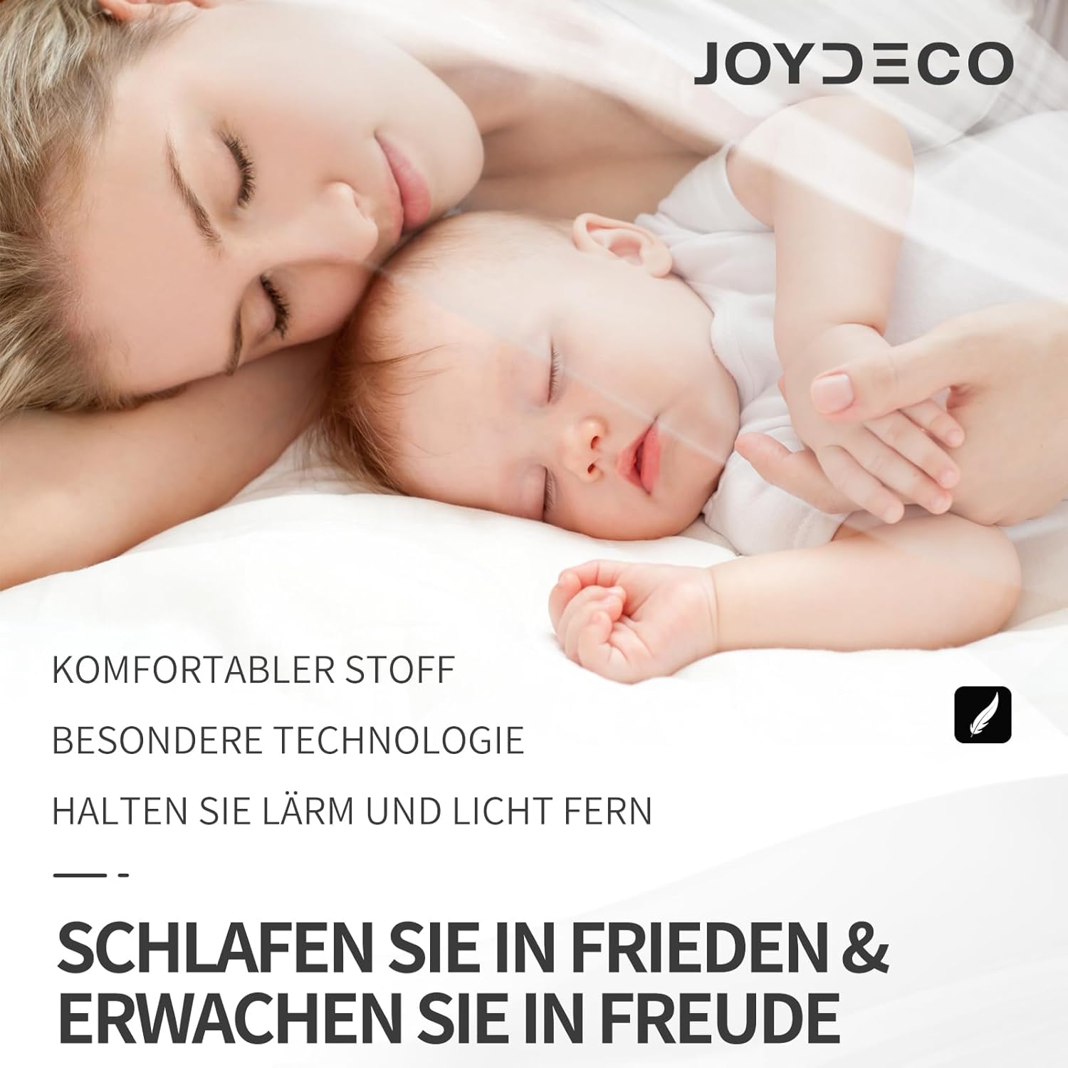 Thumbnail 6 de Joydeco blickdichte Vorhänge mit Ösen (Thermo-/Hitzeschutz) – 2er-Set Hellbeige, 2x H137 x B117