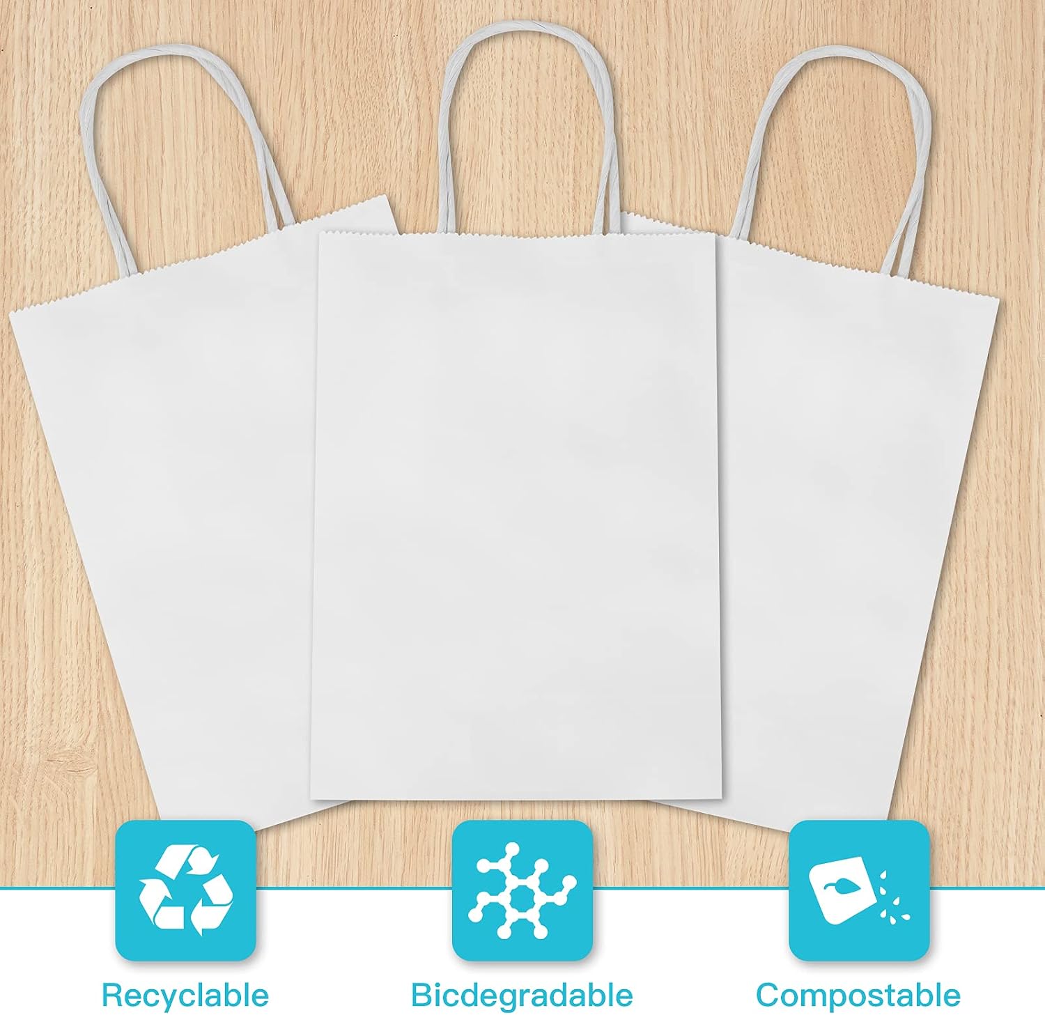 Thumbnail 4 de HAUSPROFI 30pcs Kraft Paper Bags 130gsm