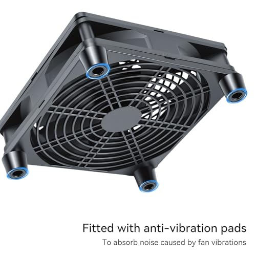 Thumbnail 5 de ELUTENG USB PC Cooling Fan 14cm: 3-Speed Hydraulics, Quiet 5V USB Cooler