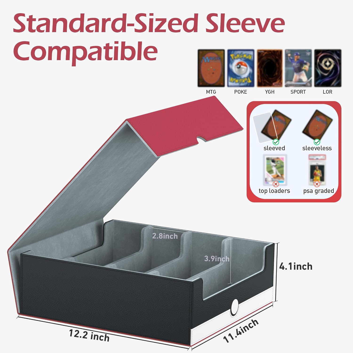 Thumbnail 5 de ENTUMO 4-Row【3200+】 Trading Card Storage Box – Comprehensive Organizer for MTG, Commander, and More