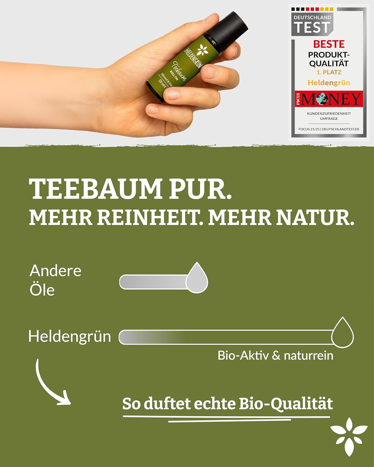 Detalle 2 de Heldengrün BIO Roll-On Teebaum 10 ml