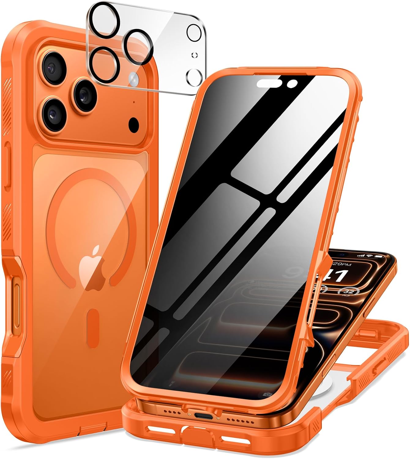 Detalle de iPhone 17 Pro Max MagSafe privacy case