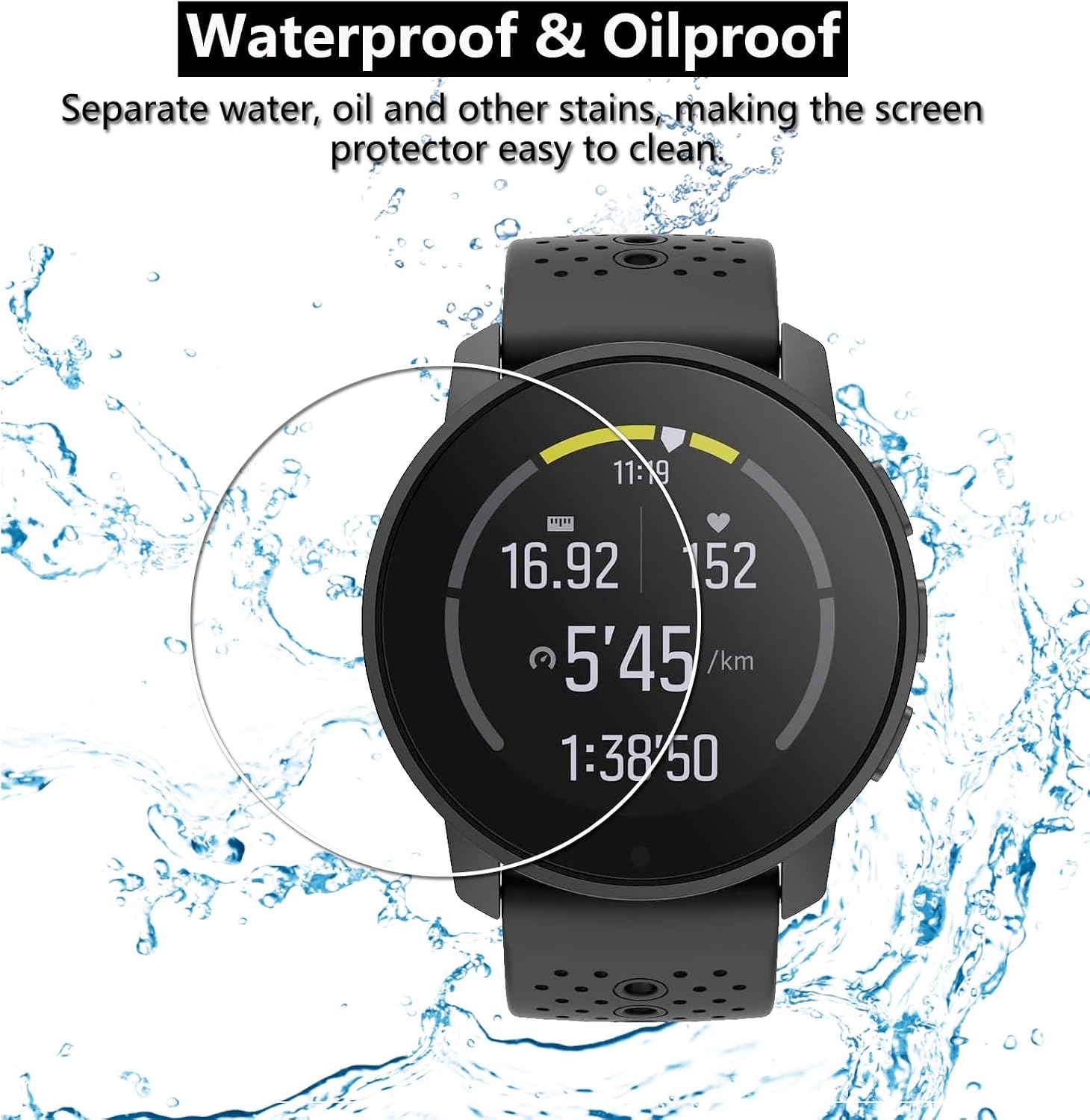 Detalle 2 de Lusee Screen Protector for Suunto 9 Peak—Tempered Glass, 3-Pack