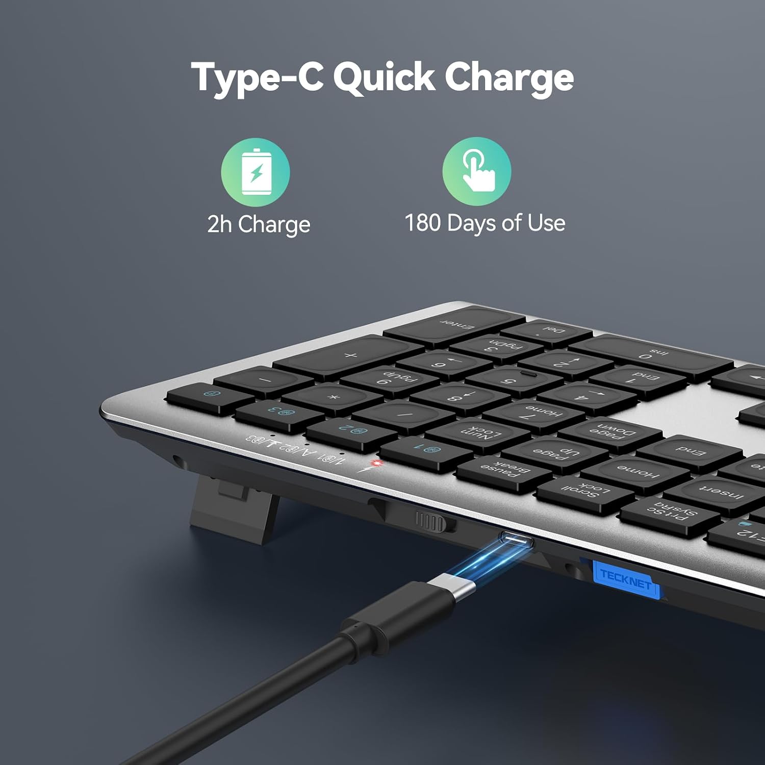 Detalle 2 de TECKNET Wireless Keyboard 500mAh