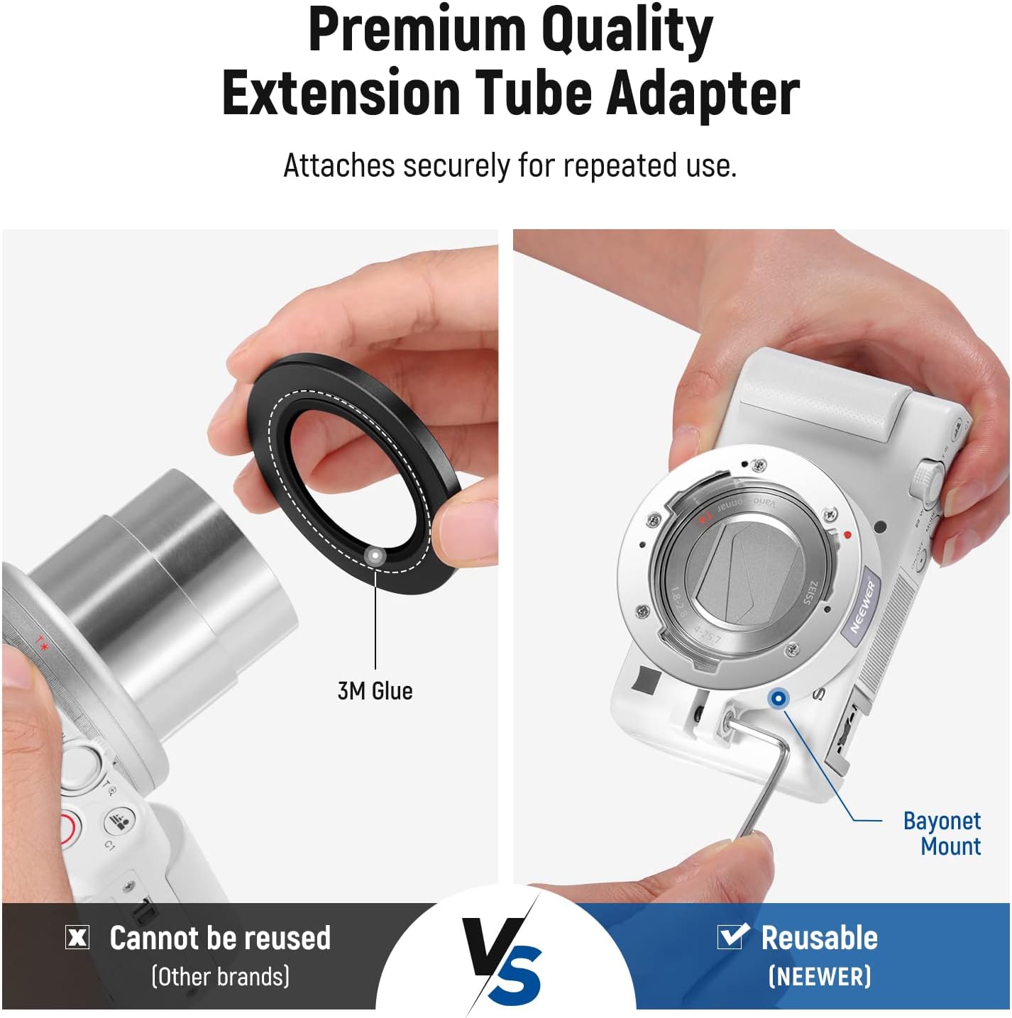 Thumbnail 6 de NEEWER 18mm wide angle and 10X macro lens for Sony ZV1 📷