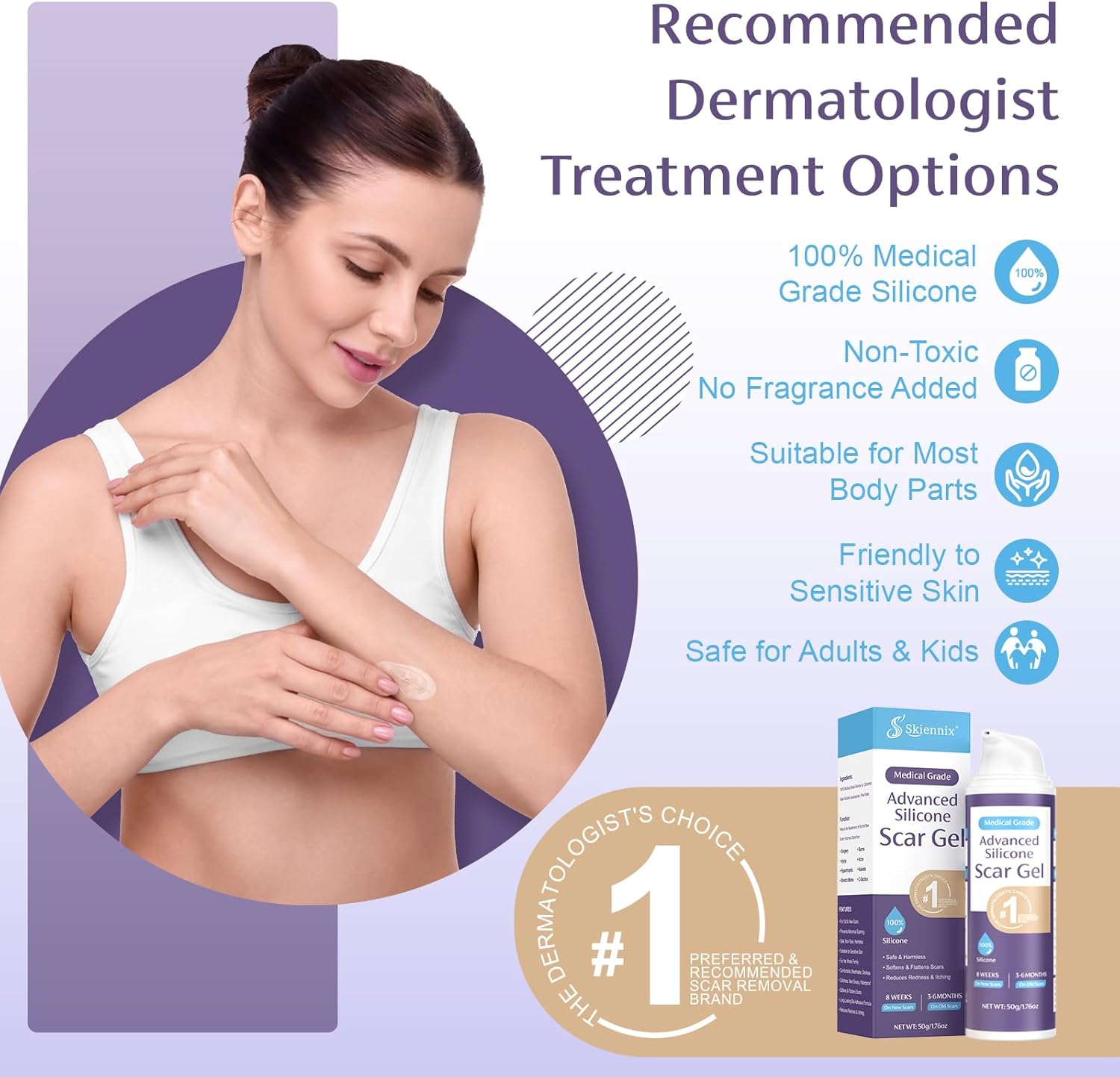 Thumbnail 1 de Skiennix Silicone Scar Gel 50g: A Practical Choice for Scars, Burns and Keloids