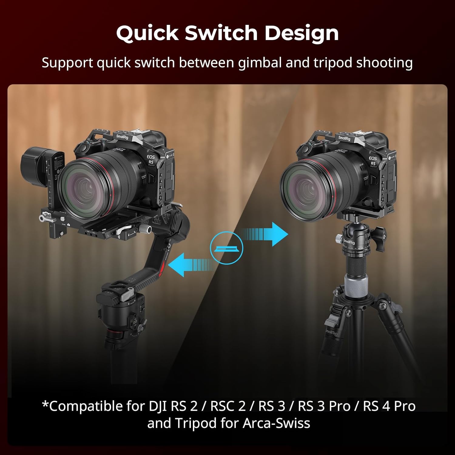 Thumbnail 2 de SMALLRIG R5 Mark II Cage für Canon R5 Mark II – Aluminium-Käfig mit Schnellwechselplatte (Arca-Swiss)