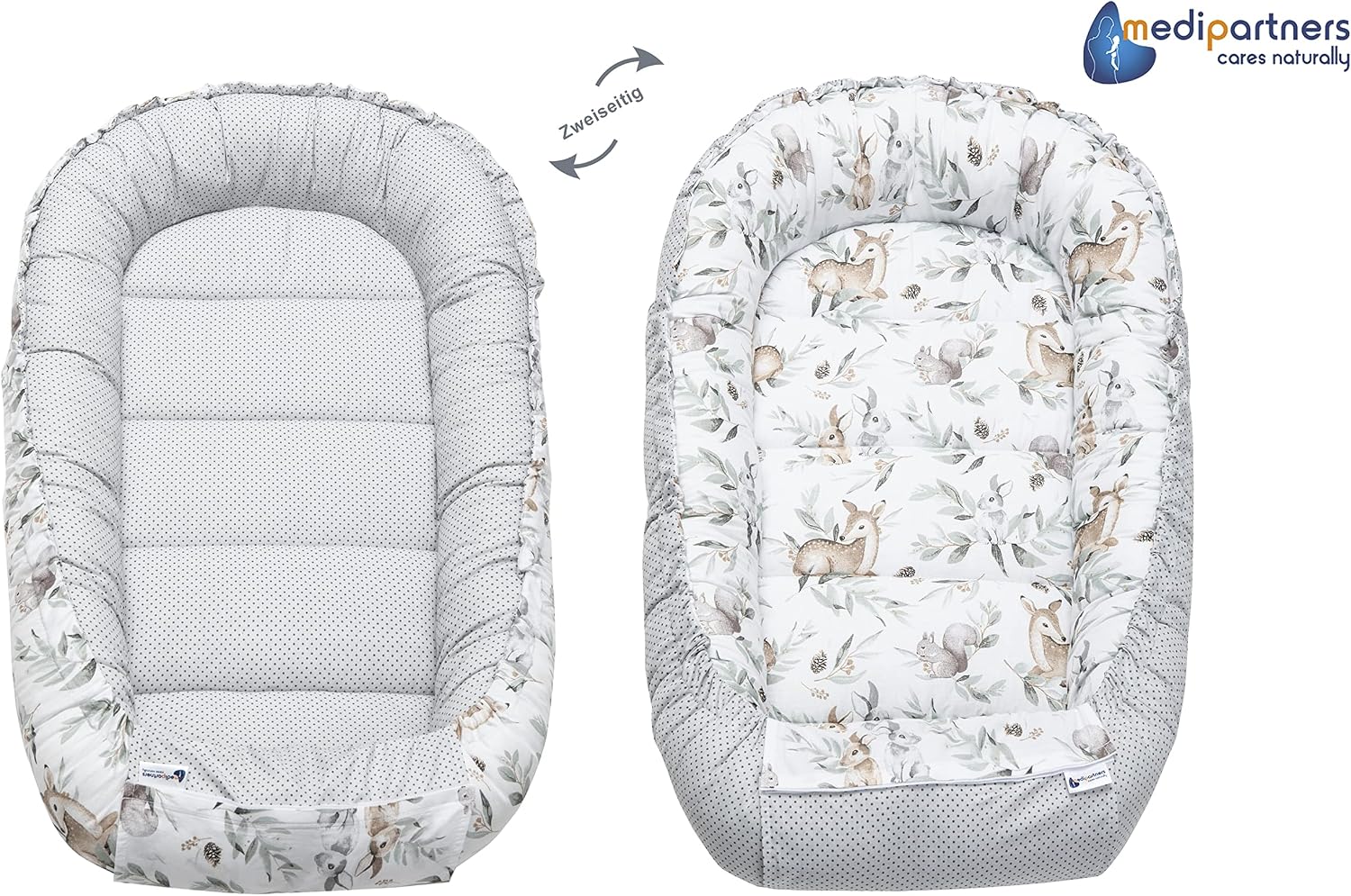 Thumbnail 4 de Medi Partners Babynest Nestchen 100% Baumwolle 5-teilig