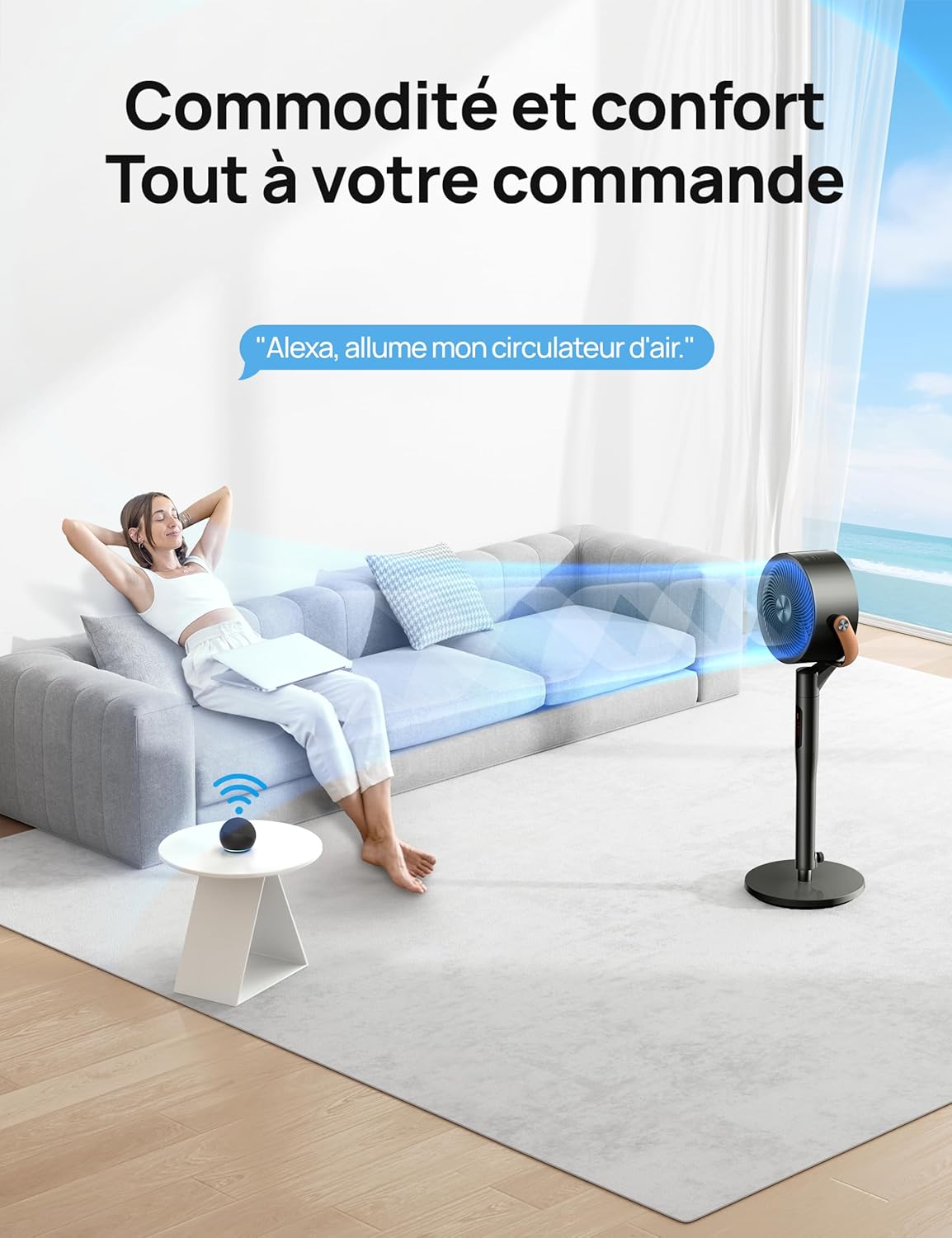 Thumbnail 5 de Dreo Smart Ventilateur sur Pied silencieux, télécommande etAlexa – Noir