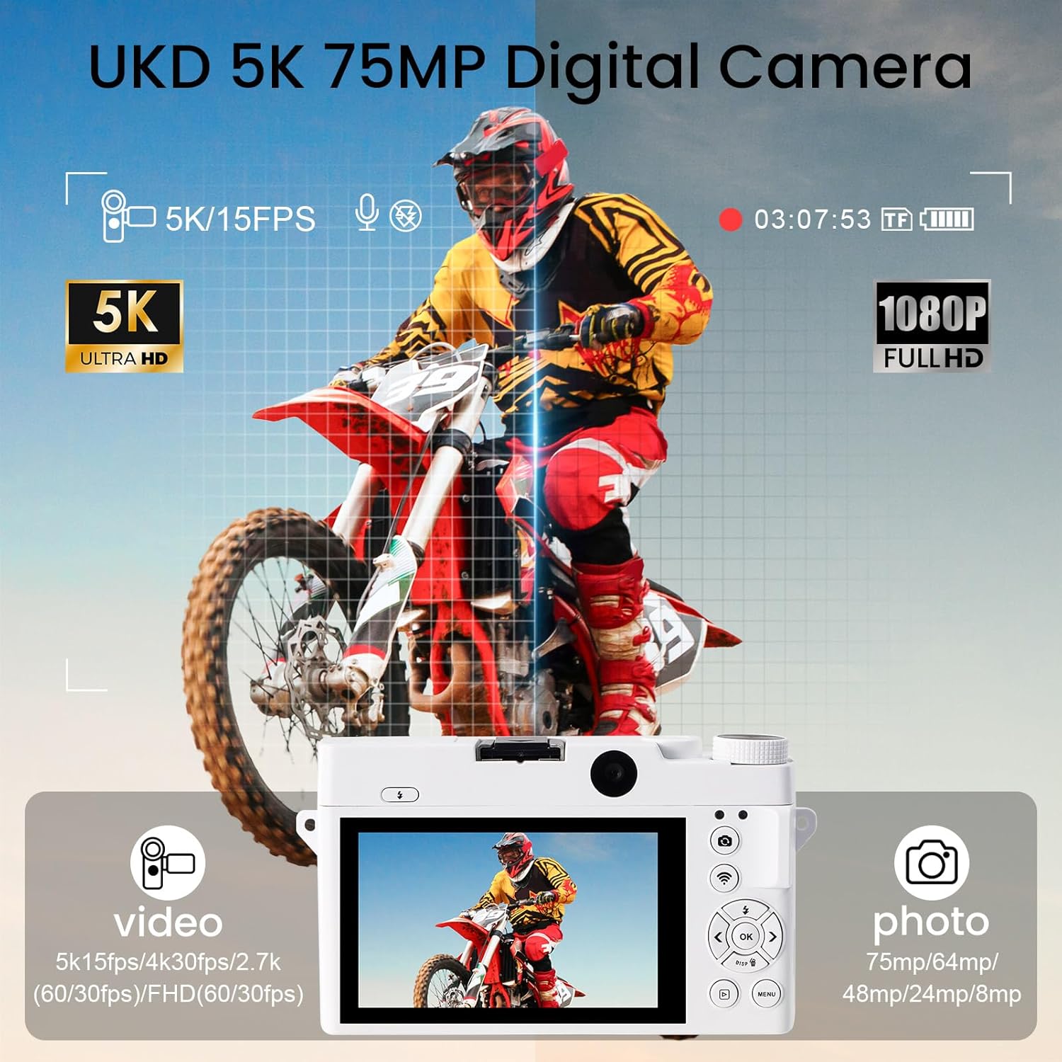 Detalle 2 de SOPPY 5K Digital Camera review: a compact option for kids, teens and beginners