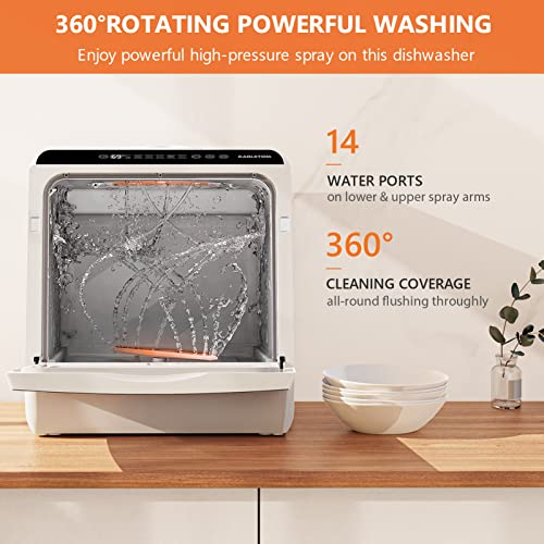 Detalle de Karlxtom Table Top Dishwasher 6 Programs: Compact Power for Small Households