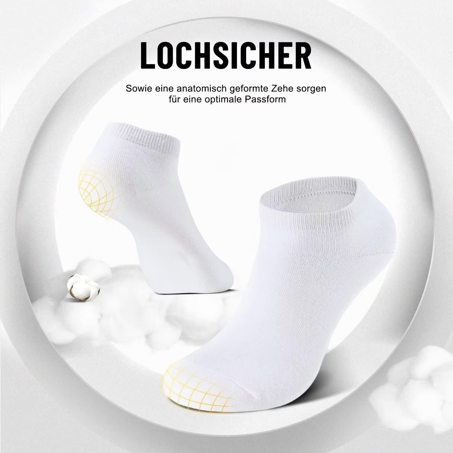 Thumbnail 2 de YouShow Sneaker Socken (10 Paar) Kurzsocken aus Baumwolle – für Herren & Damen, unisex