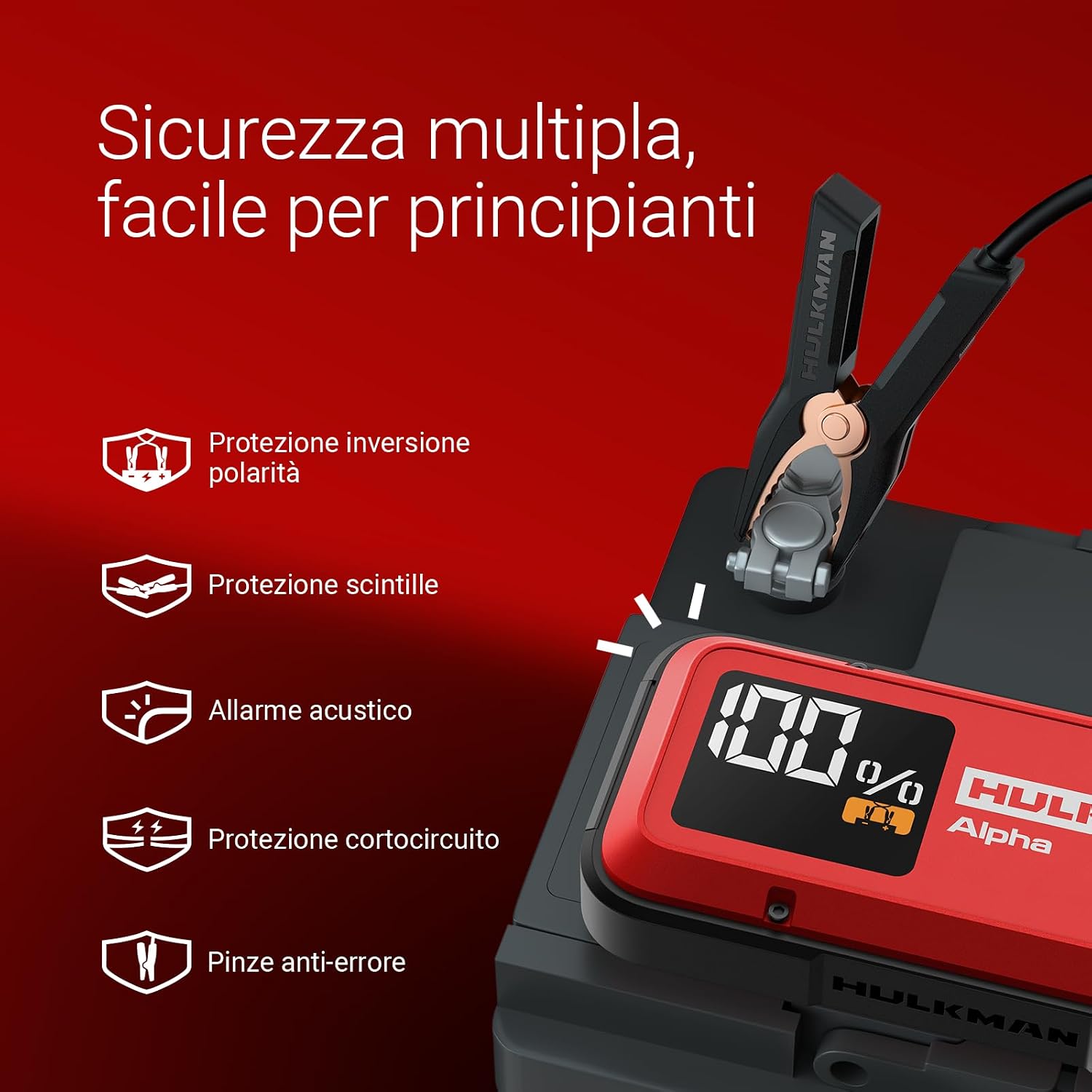 Detalle 1 de HULKMAN Alpha Ultra Red Avviatore 1000A 37Wh
