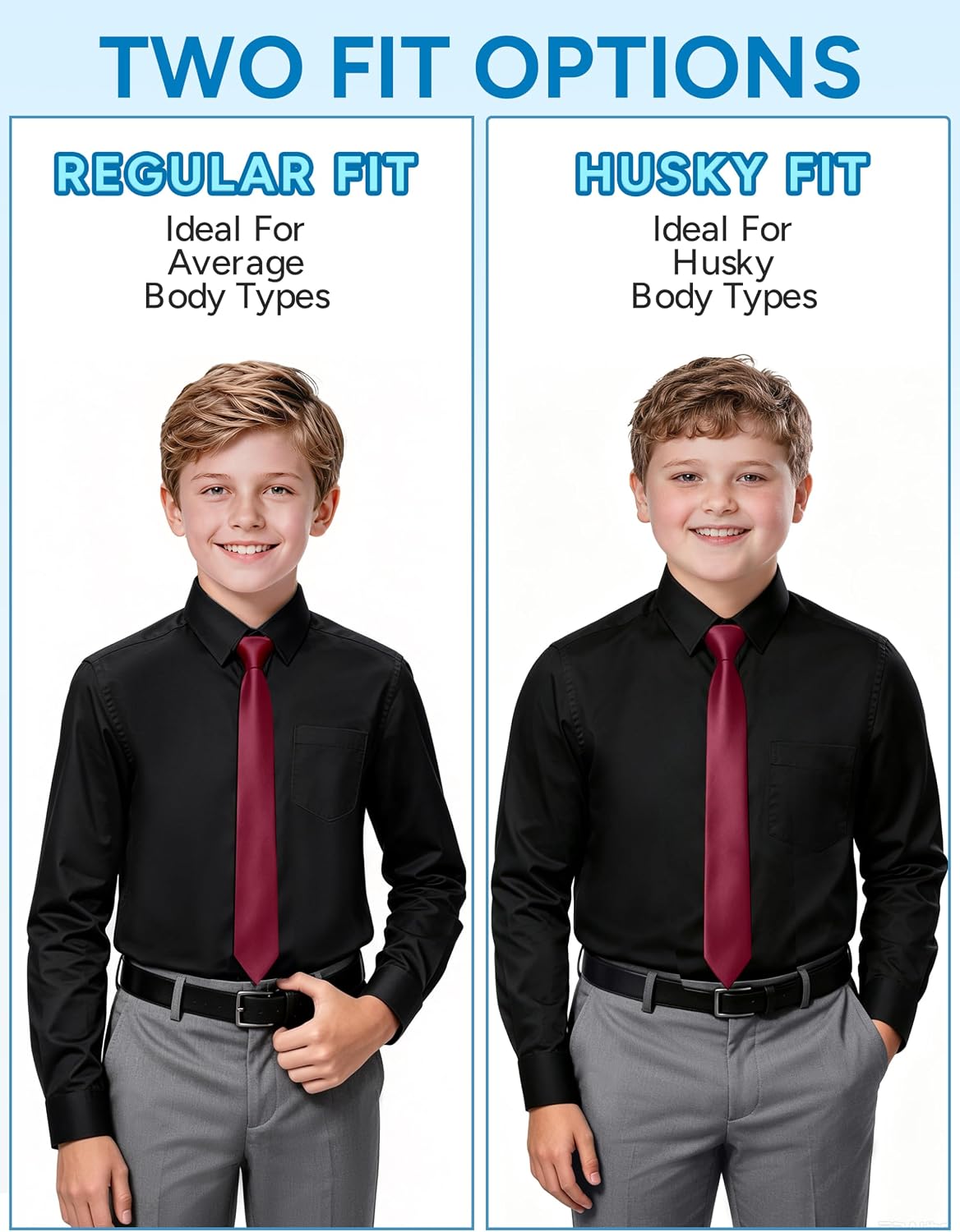 Detalle 2 de Boys' Long-Sleeve Dress Shirt and Tie Set