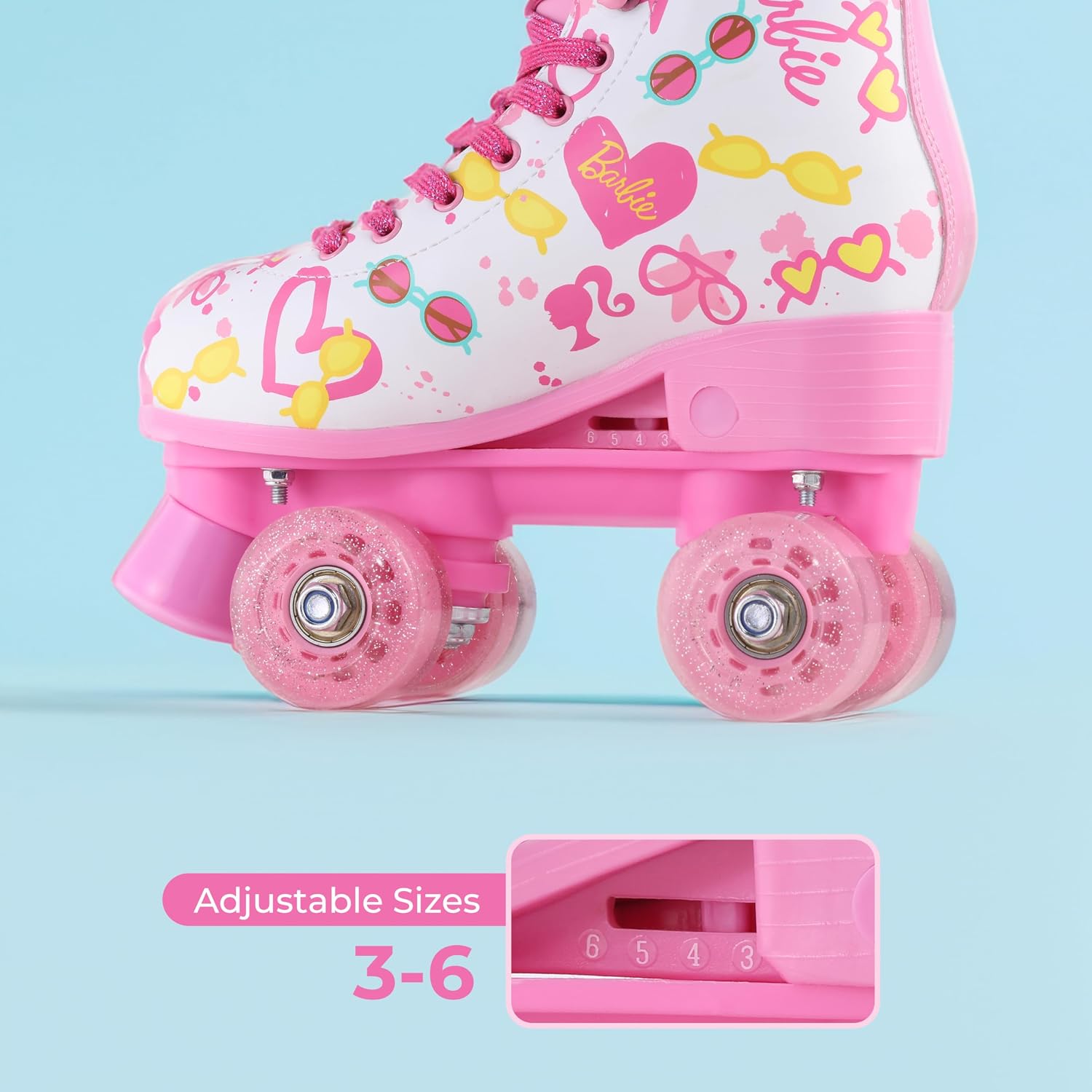 Detalle de Barbie Roller Skates Adjustable Sizes 12โ2 ๐ผ