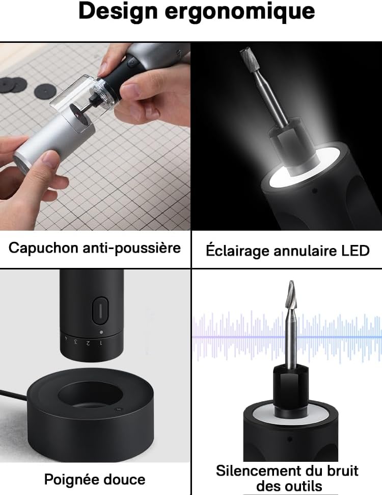 Thumbnail 3 de HOTO outil rotatif multifonction sans fil 35 en 1 (2000 mAh, 5 vitesses, LED annulaire)