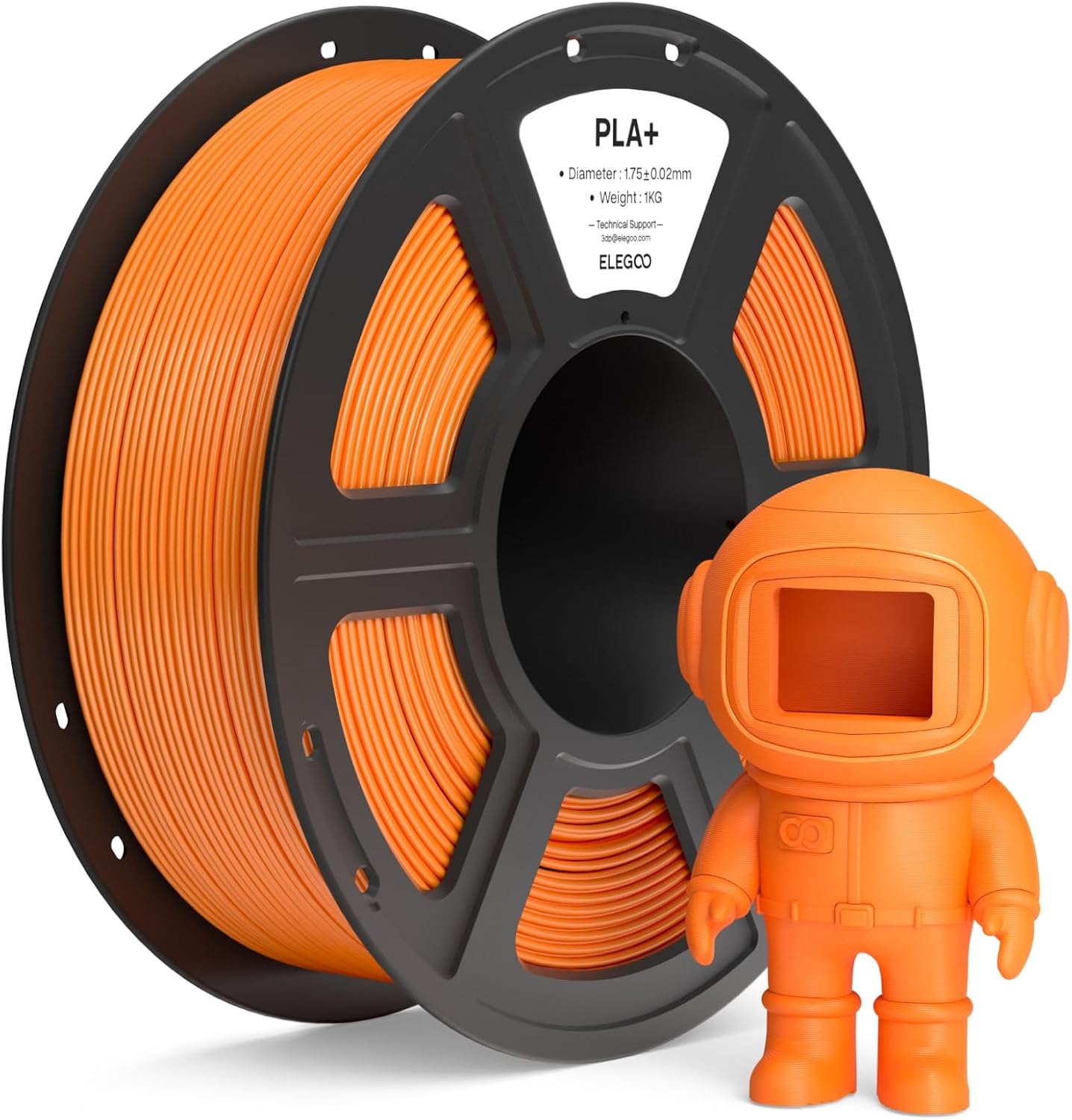 Detalle de ELEGOO PLA+ Filament 1.75mm Orange 1kg