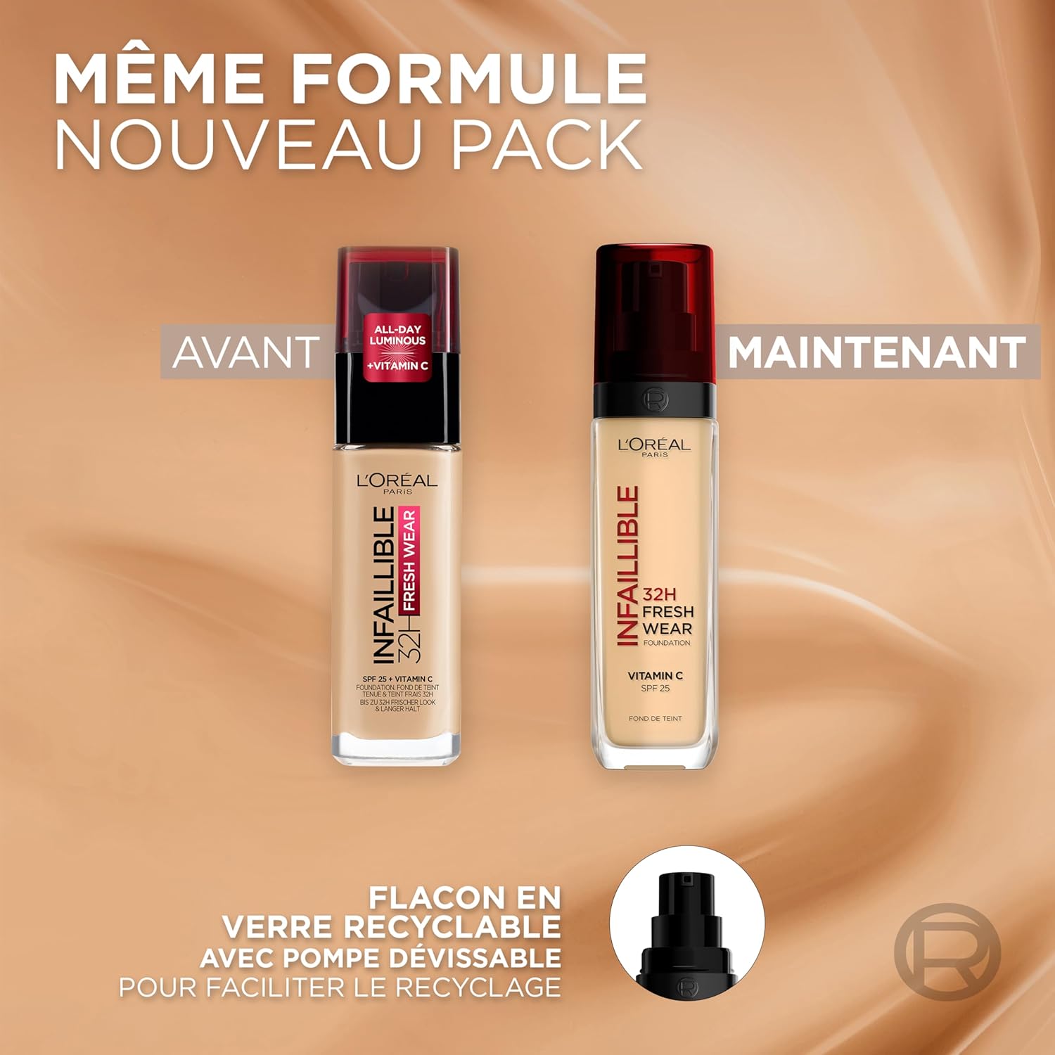Thumbnail 5 de L'Oréal Paris Fond de Teint Fluide Infaillible 32h Fresh Wear, Teinte 220 Sable