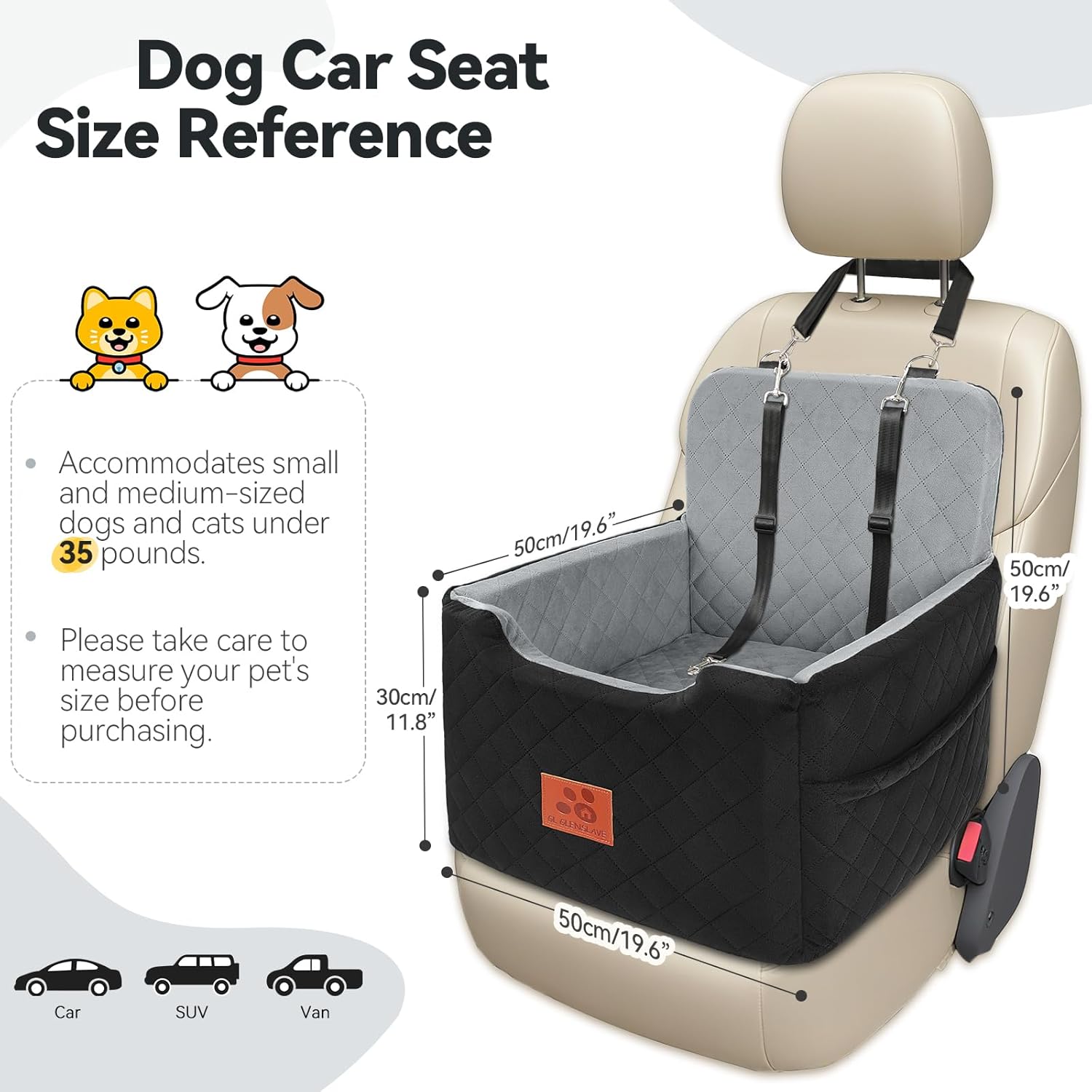Detalle 2 de GL GLENSLAVE Autositz Hunde 15 kg