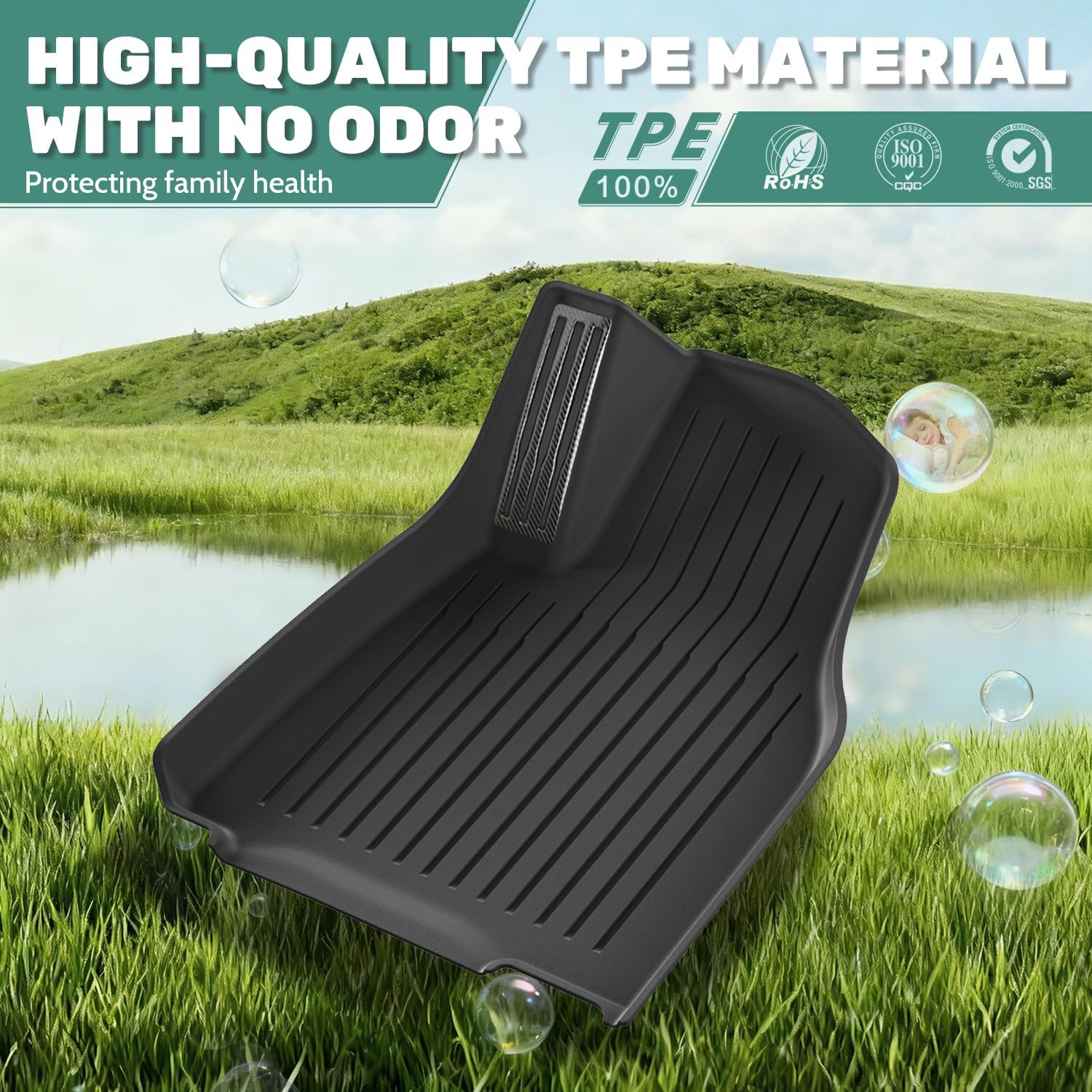 Thumbnail 5 de WUTGHUI TPE Floor Mats for Tesla Model 3 (2019-2023) – All Weather Cargo Liner Full Set