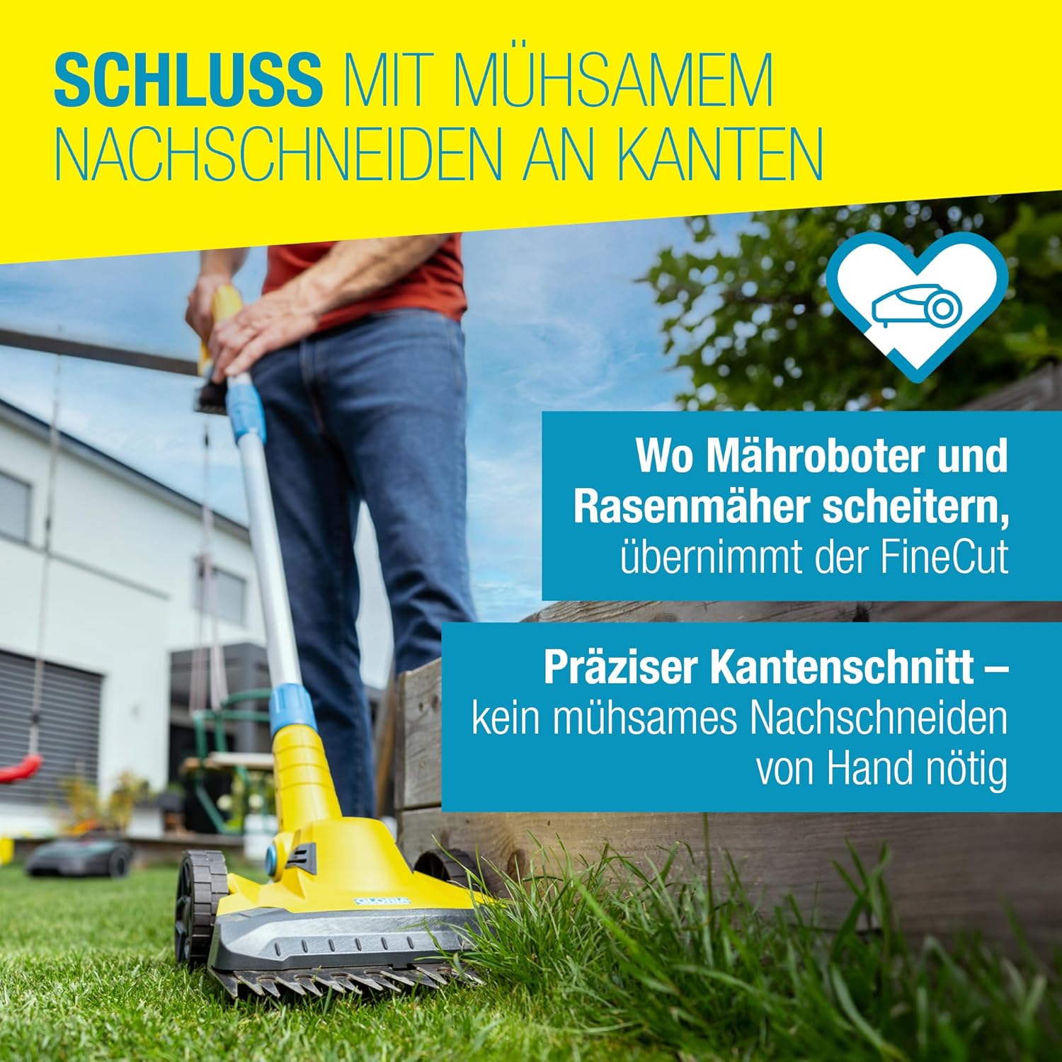 Thumbnail 1 de Gloria FineCut 18V Rasentrimmer & Kantenschneider Set – 25 cm Schnittbreite, Bosch Akku inkl. Ladegerät