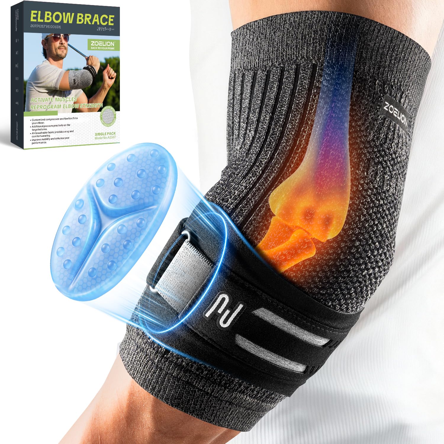 ZOELION Tennisarm Bandage für M