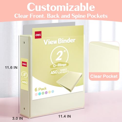 Thumbnail 2 de Deli 2-inch 3-Ring Binder, 450-Sheet Capacity 📚