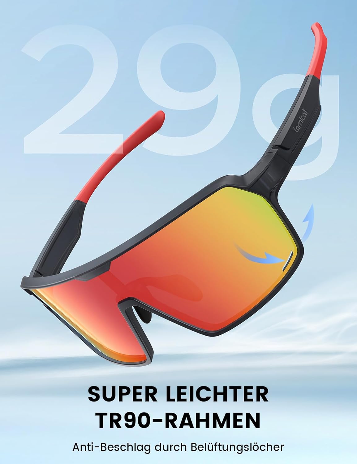 Thumbnail 4 de Lamicall XL Fahrradbrille - polarisierte UV400 29g
