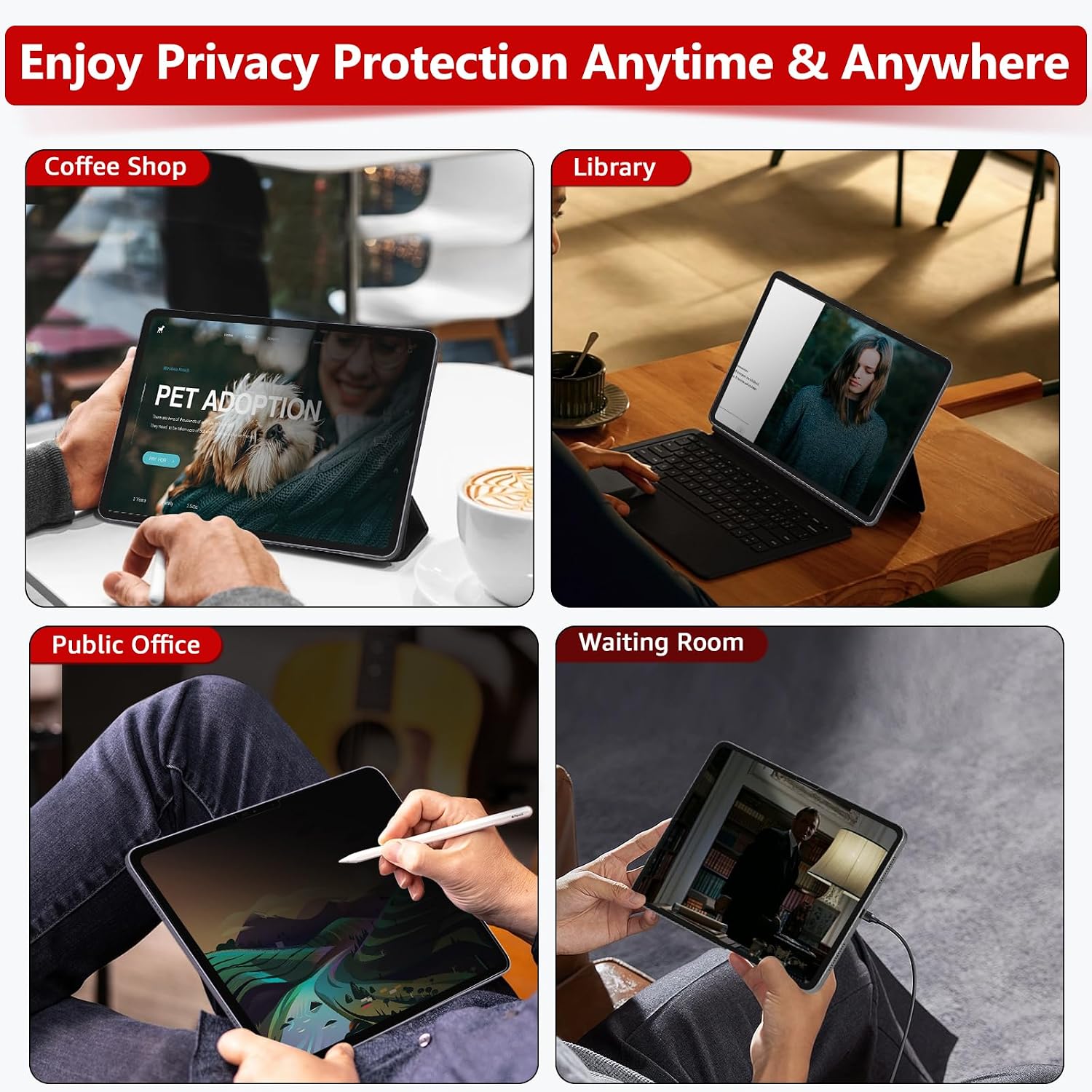 Thumbnail 2 de BERSEM Protector Privacidad para iPad Pro 13" M4