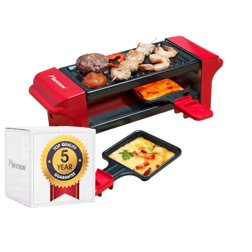 Detalle de Bestron AGR102 mini appareil à raclette 350 W, 2 poêlons antiadhésifs