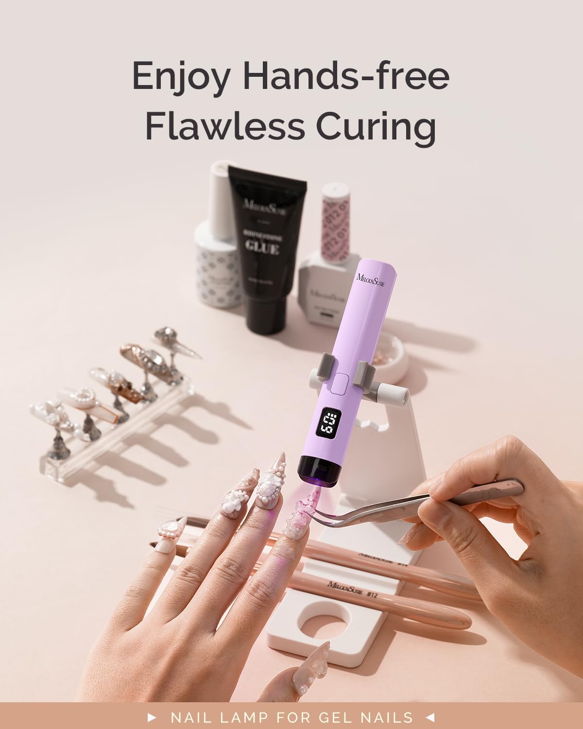 Thumbnail 4 de MelodySusie Handheld UV Light for Gel Nails with Stand