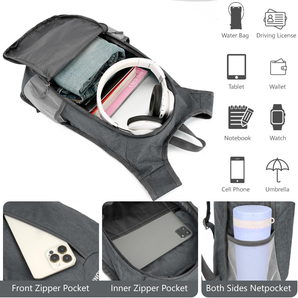 Thumbnail 2 de flintronic Foldable Backpack: Ultra Lightweight 16L Packable Daypack for Travel, Hiking and Everyday Use