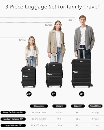 Thumbnail 6 de COOLIFE 28 Inch Large Suitcase | Lightweight PC+ABS Hard Shell with 93L capacity