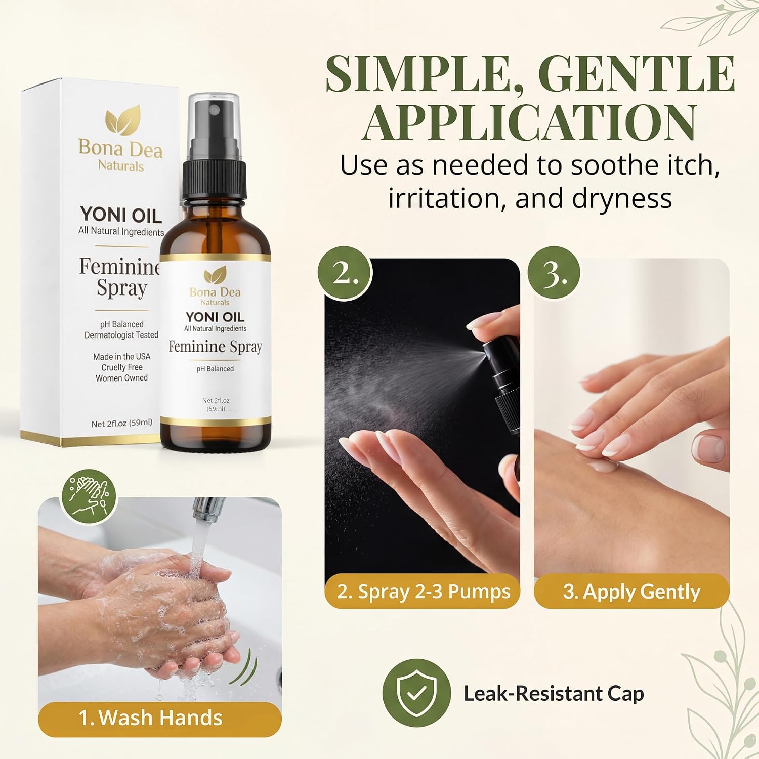 Thumbnail 5 de Bona Dea Naturals Intimspray für Frauen (59 ml) – milde Pflege bei Scheidentrockenheit